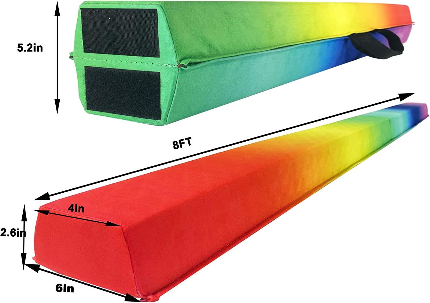 PreGymnastic Folding Balance Beam 8FT/9.5FT ExtraFirm Suede Cover