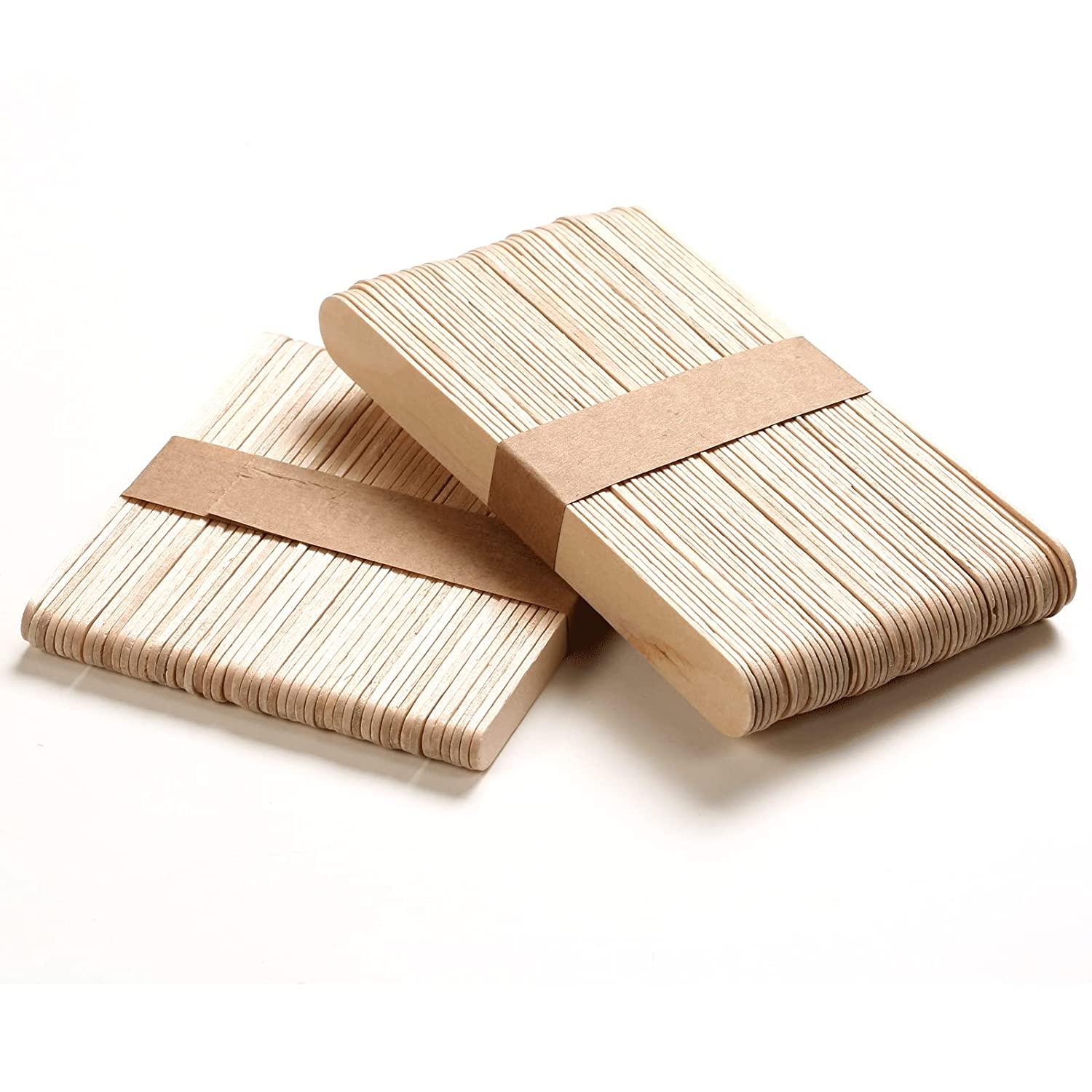Wooden Wax Sticks HOOMBOOM 300 Pcs Waxing Sticks 4 Style Assorted Wooden Wax Sticks For