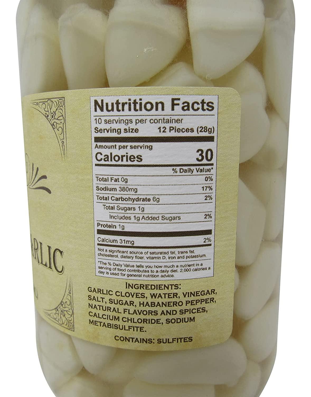 Bucee's Pickled Habanero Garlic in a Resealable Jar, Gluten Free, No