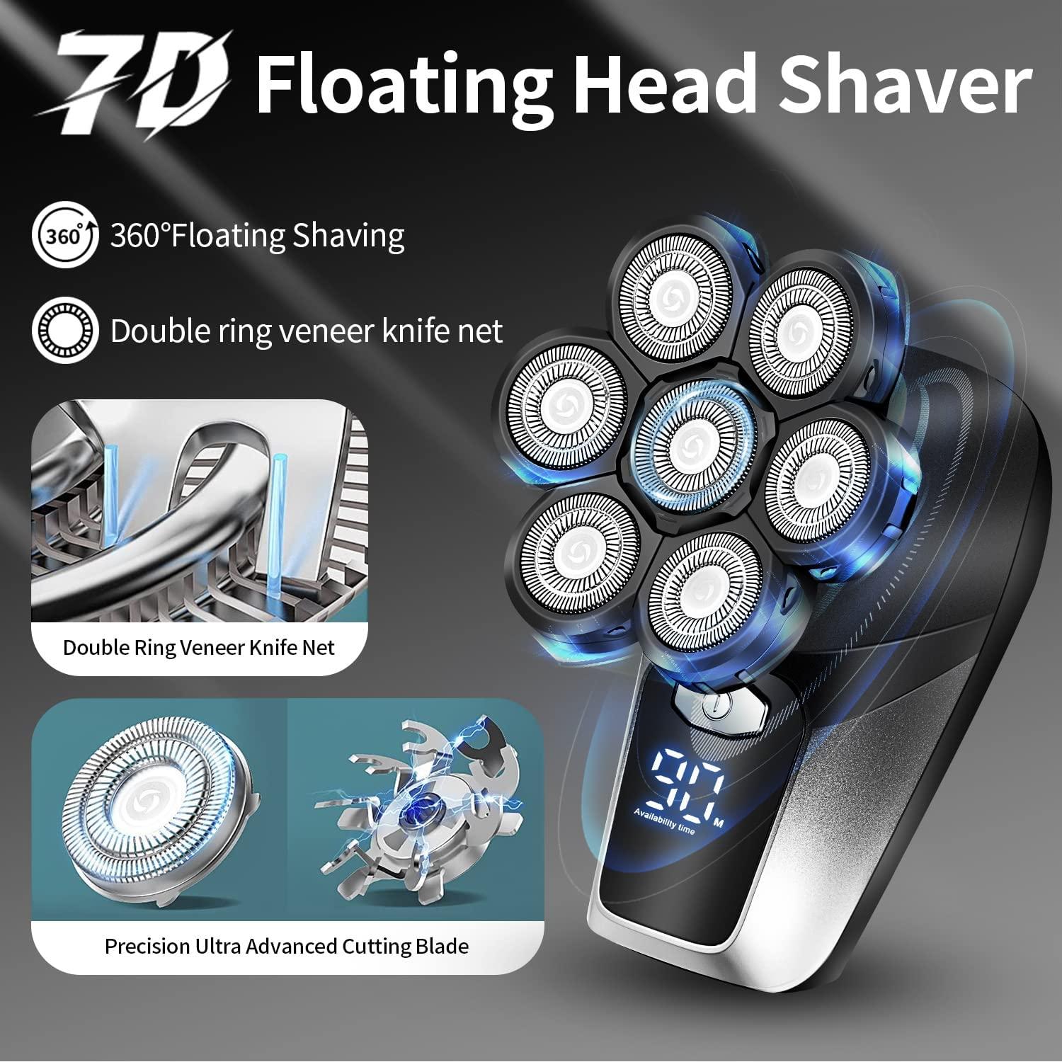 vsmooth Head Shavers for Bald Men Rotary Shavers Multifunctional Close