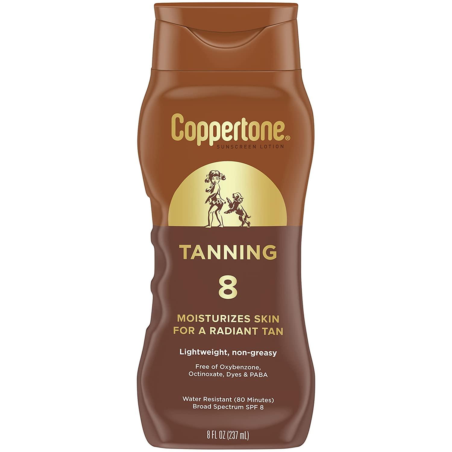 Coppertone Tanning SPF 8 - Lightweight Moisturizing Lotion (8 fl