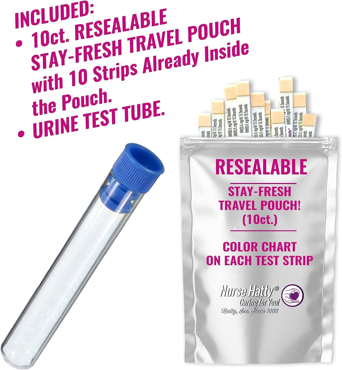 Nurse Hatty 160ct. Ketone Test Strips Color Chart on Keto Strip w