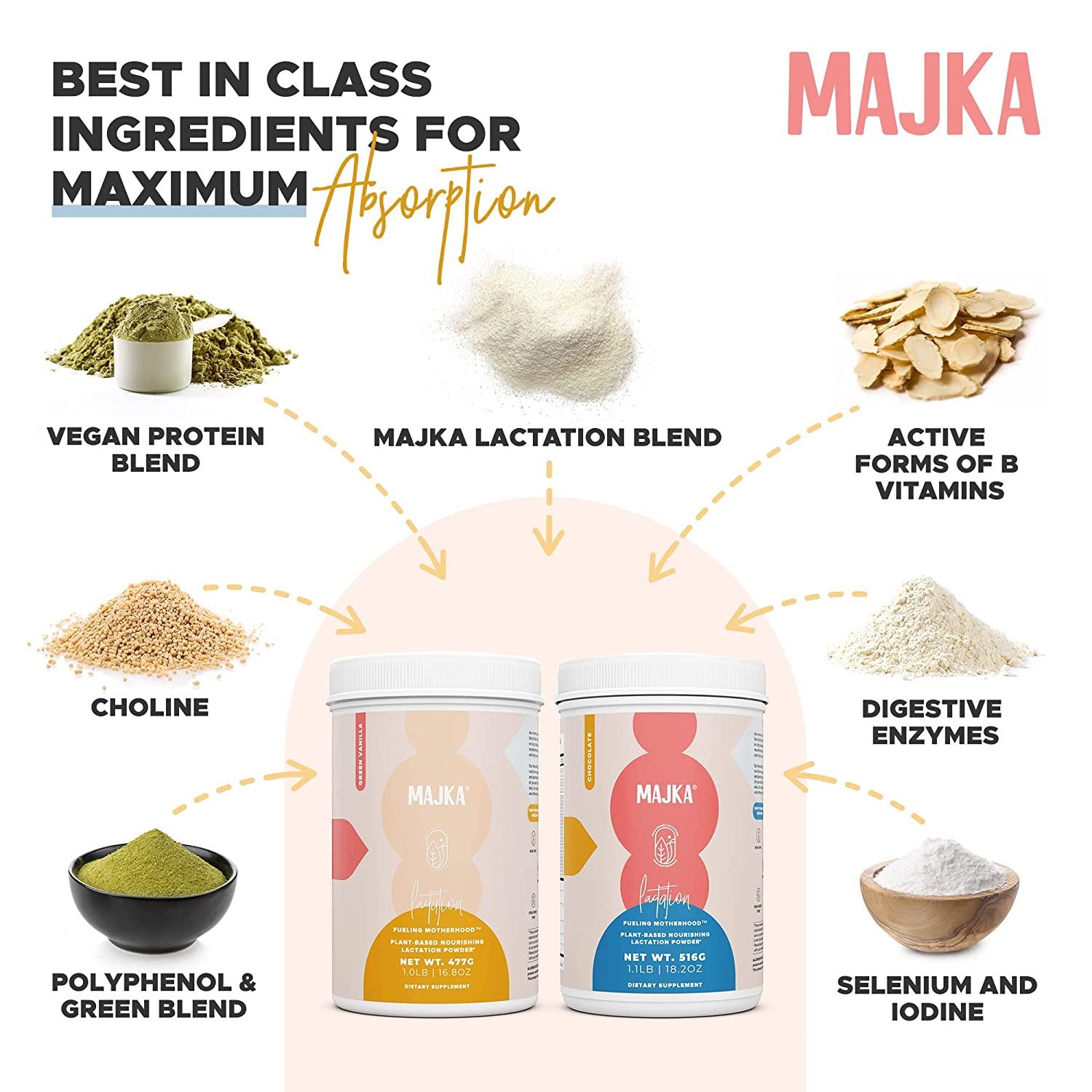 Majka Organic Lactation Protein Powder Breastfeeding Safe Supplement