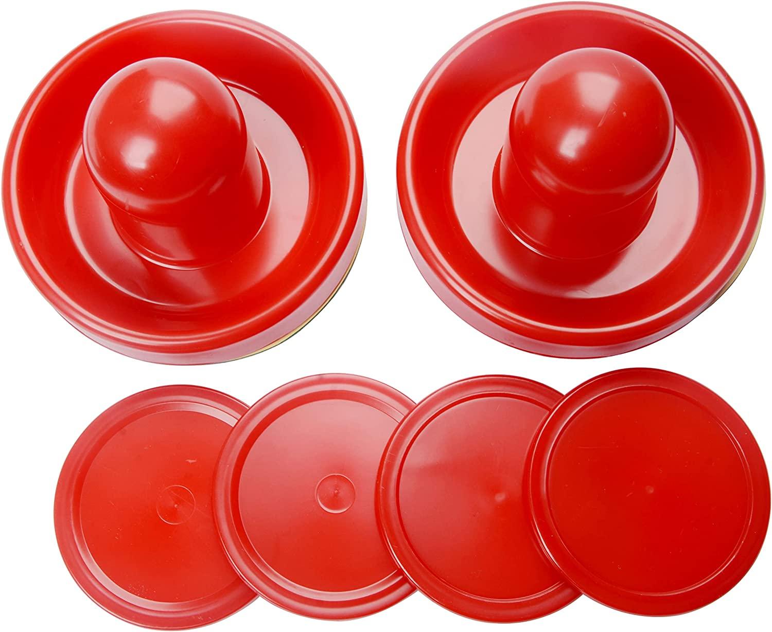 Air Hockey Ersatz Set - 4 Schieber, 8 Pucks & Filzunterlagen Für Tisch-Hockey