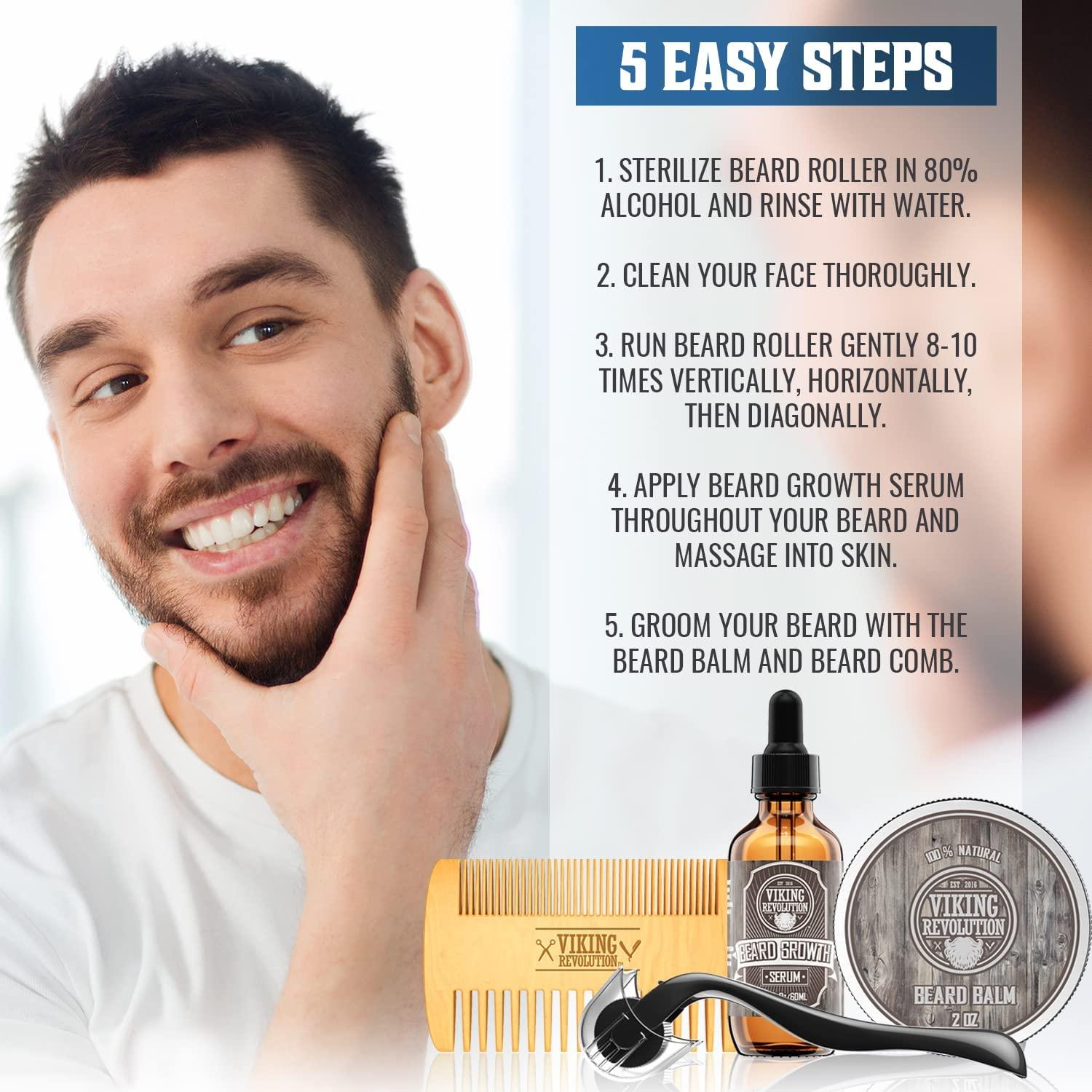 Beard Growth Kit for Men, Beard Growing Kit & Mustache Growth Kit