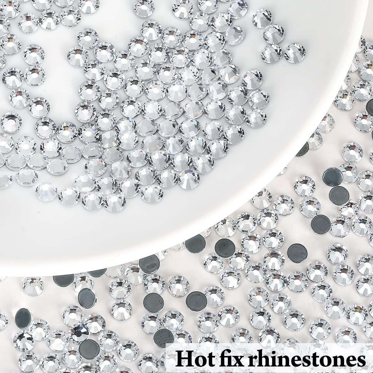 Novani Rhinestones 1440pcs SS20 Glass Rhinestones Crystal Flatback Gemstones  for Crafts Nails Makeup Bags and Shoes