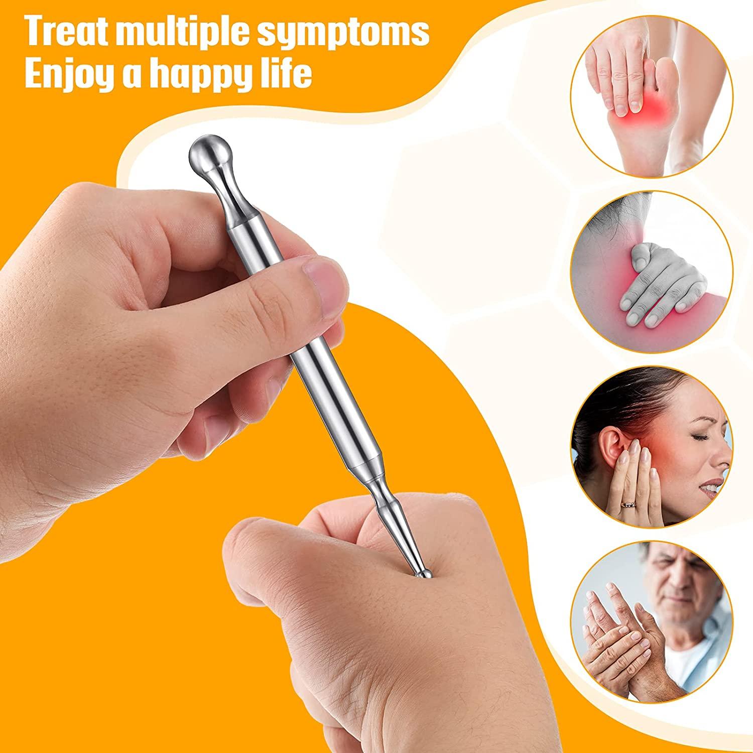 Stainless Steel Acupressure Bar Massage Pen Manual Acupressure PenDeep
