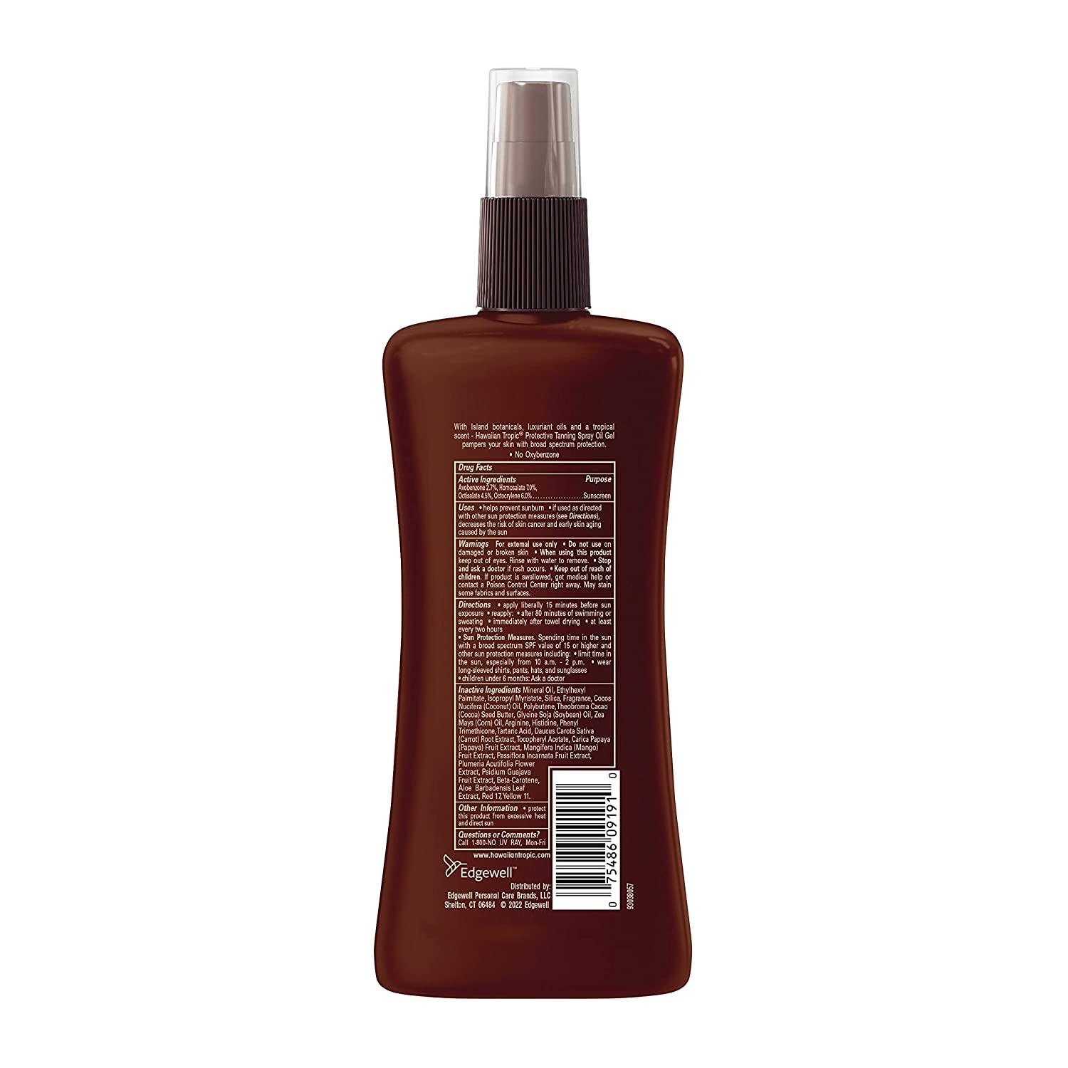 Hawaiian Tropic Tanning Oil Pump Spray, SPF 25, 8 Fl Oz