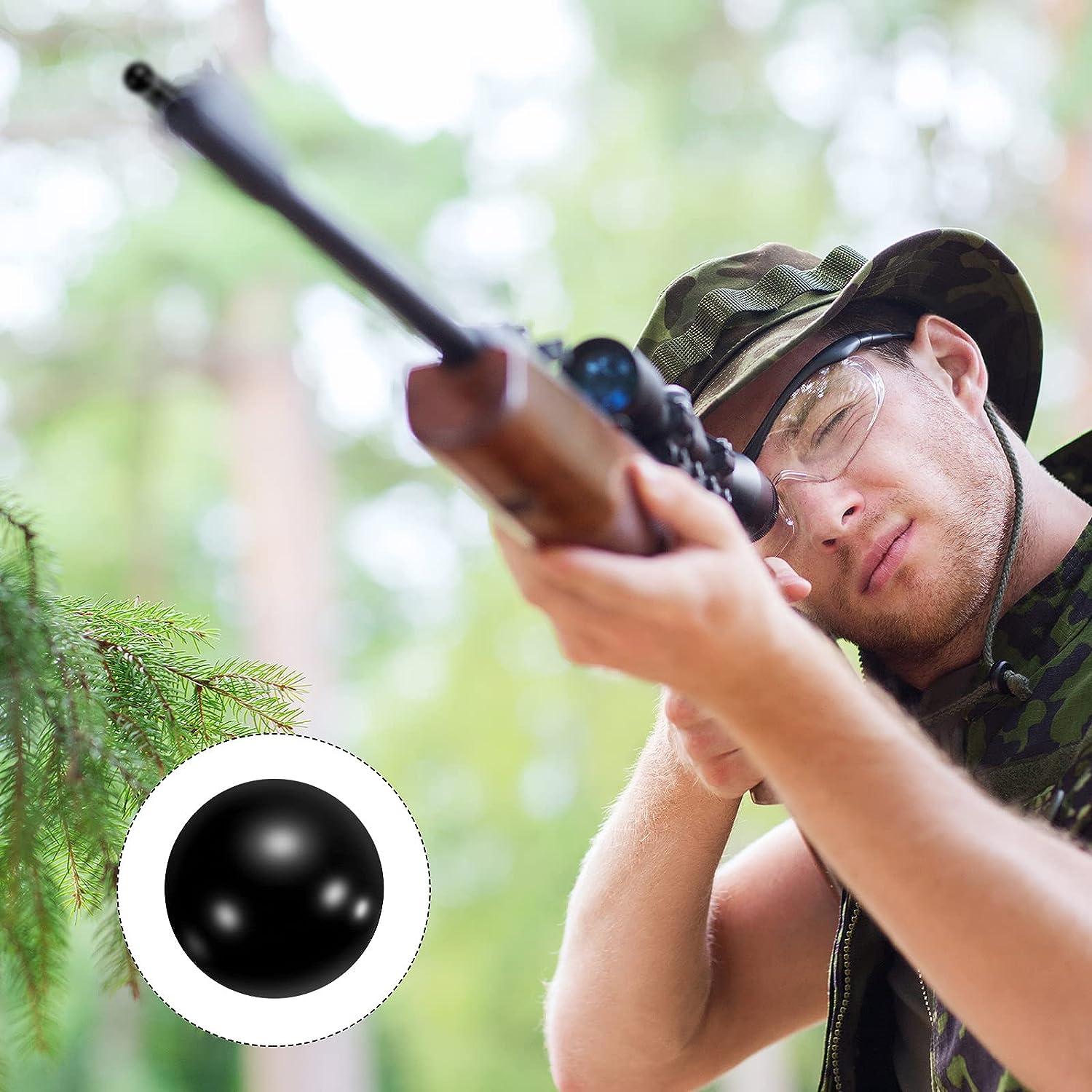 150 Pcs 68 Caliber Solid Black Paintballs Hard Nylon Balls for