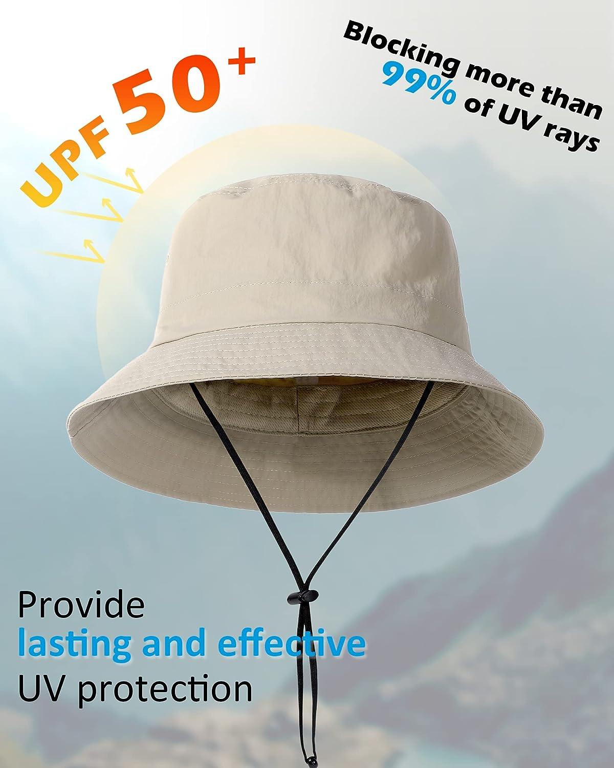 Fishing Hat UPF 50+ Wide Brim Sun Hat for Men and Women, Mens Bucket Hats  with U