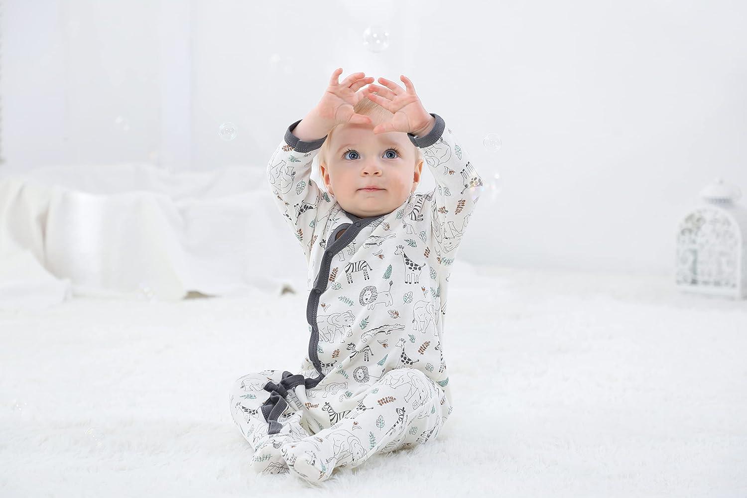 Mini Floral Baby Pink Convertible Footie Pajamas | günamüna
