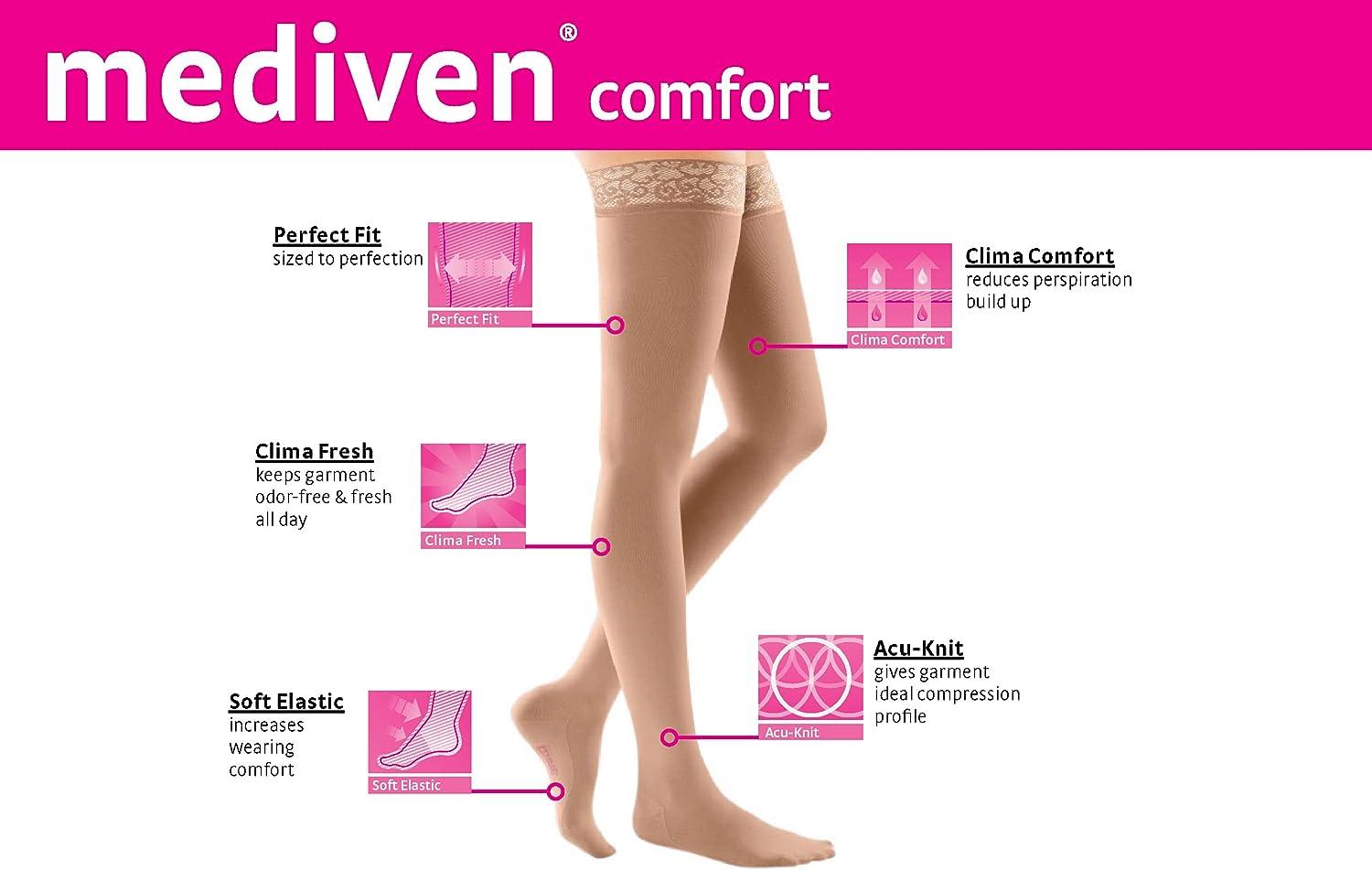 mediven plus for men & women, 20-30 mmHg, Calf High Compression Stocking,  Open Toe : Health & Household 
