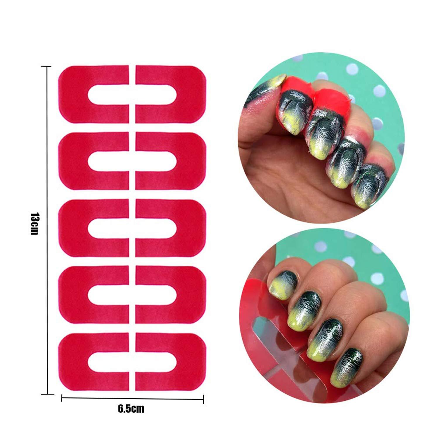 BEAUTYBIGBANG Plastic Nail Polish Protector 10 Sheets 100 Piece