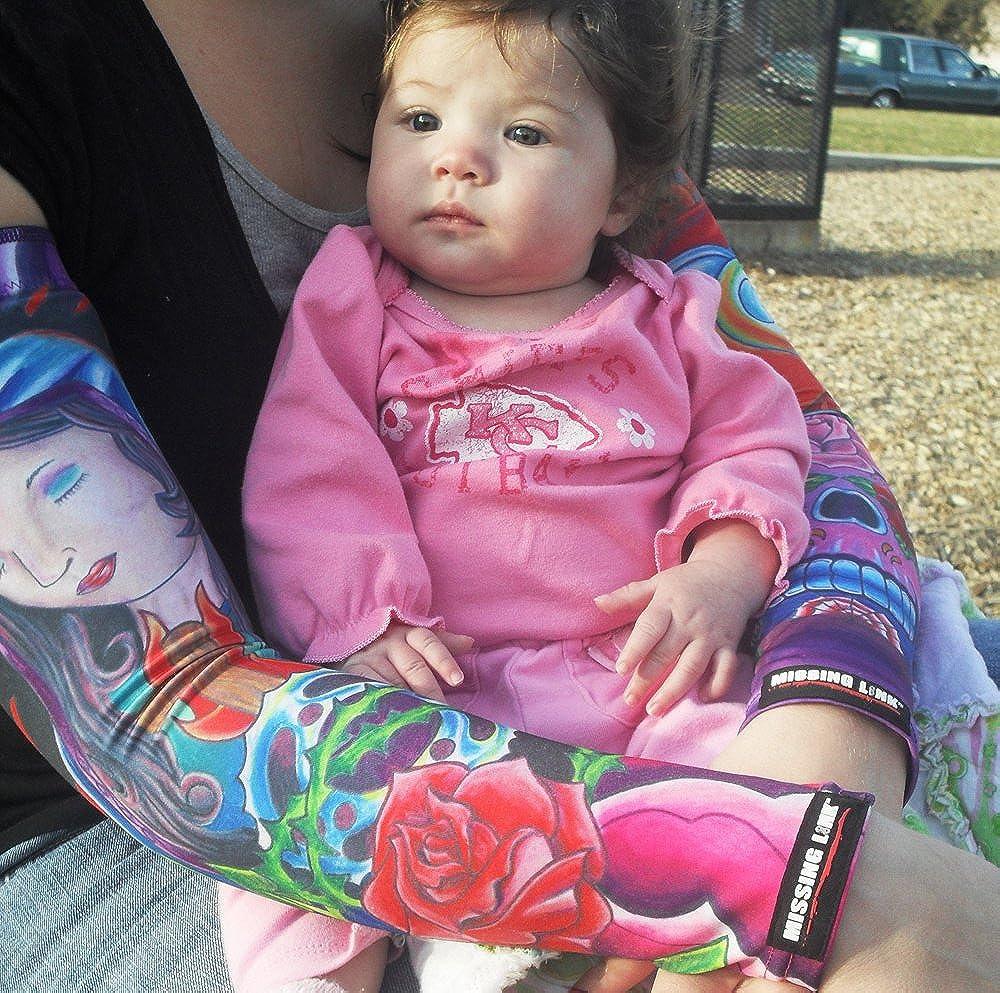 Missing Link SPF 50 Gunz N Money ArmPro Sleeves - Tan/Black Sun Protection