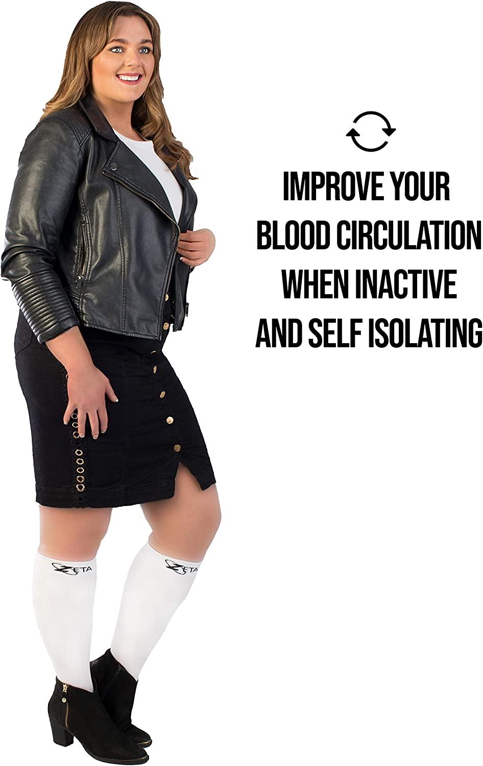 Zeta Socks XXXL Wide Calf Compression Soothing Gradient Support for