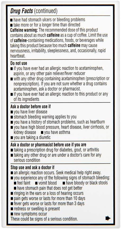 Rite Aid Extra Strength Pain Reliever, Acetaminophen 250mg, Aspirin