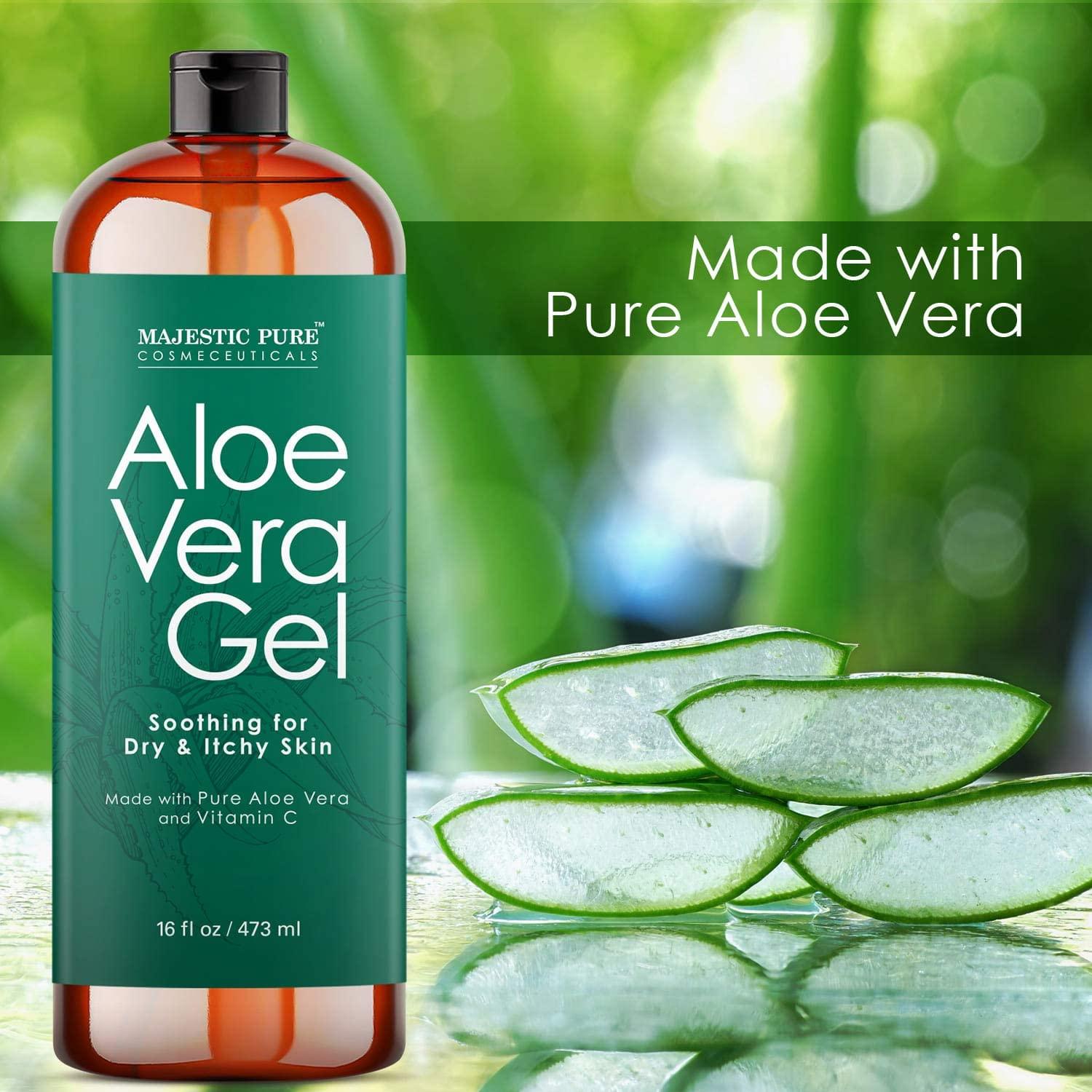 Pure Cold Pressed Aloe Vera Gel by Majestic Pure - 16 fl oz | Buy Now with  Express International Delivery | GoSupps.com