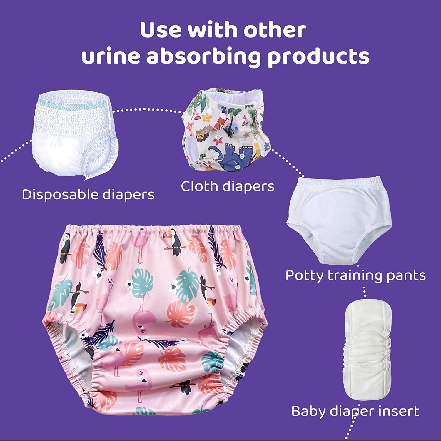 BISENKID 6 Packs Waterproof Plastic Pants for Toddlers Potty