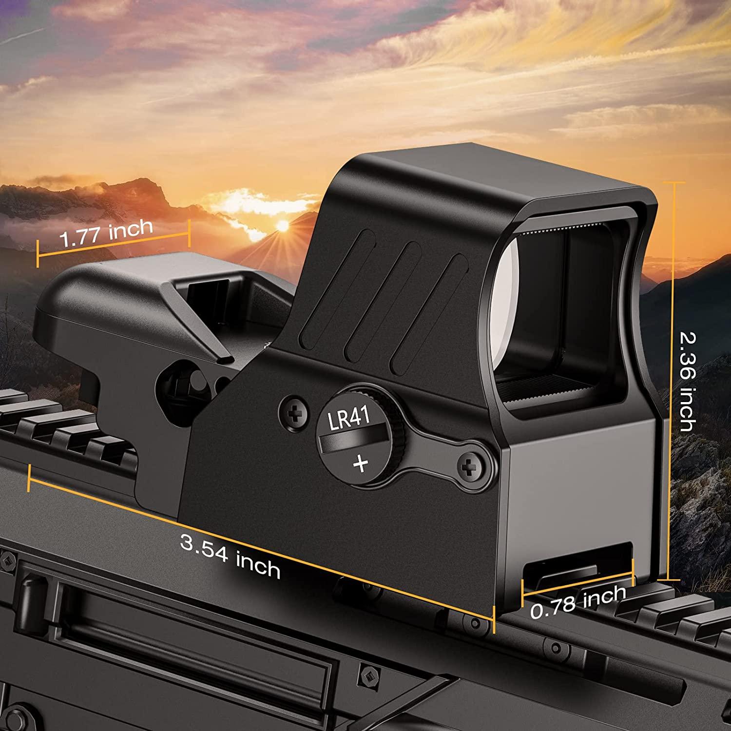 MidTen Red Green Dot Sight 4 Reticles Reflex Sight Quick Detach Mount