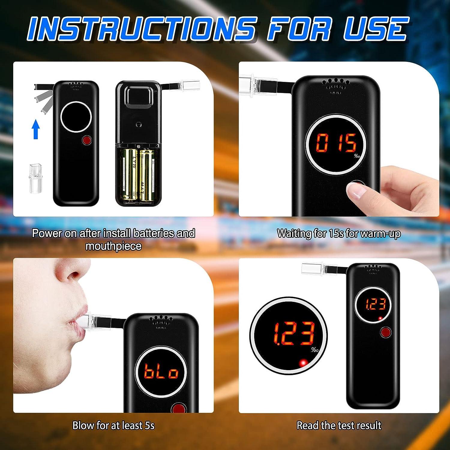 Ht-611 Alcohol Tester Digital Breath Alcohol Tester Alcohol Breathalyzer  Air Blowing Portable Lcd Display Breathalyzerdropship