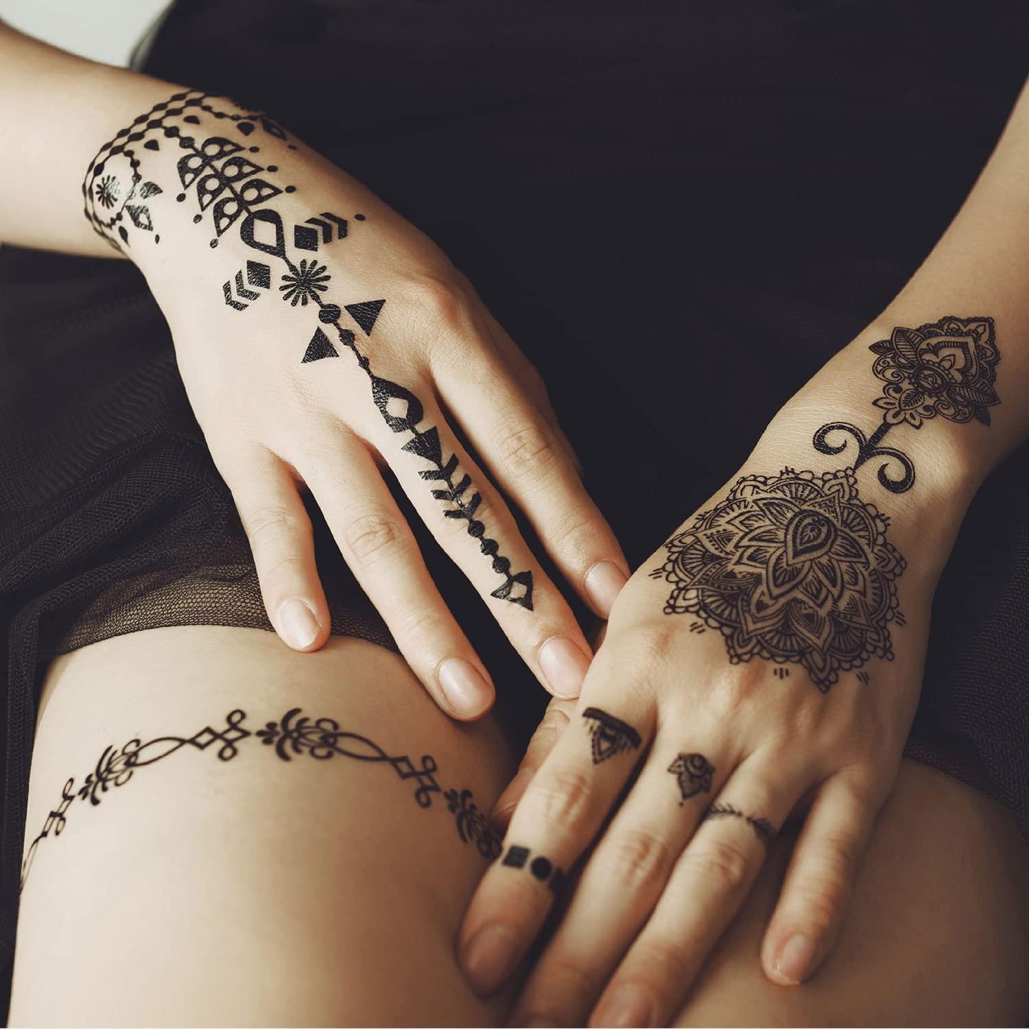 Buy Supperb Temporary Tattoos Inspired Henna Mehndi Design II, Henna Style  Tattoos Online in India - Etsy