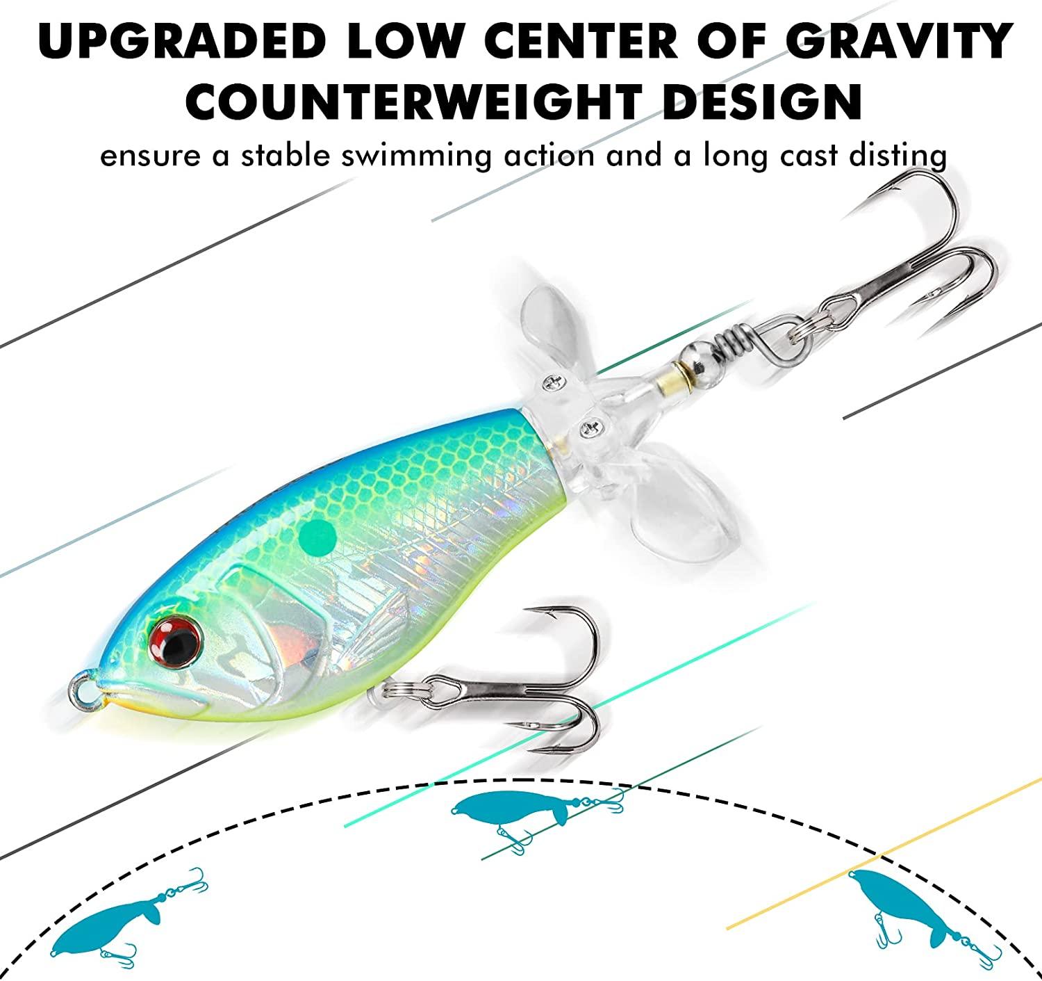 Top Water Fishing Lures for Freshwater Floating Lure with Rotating