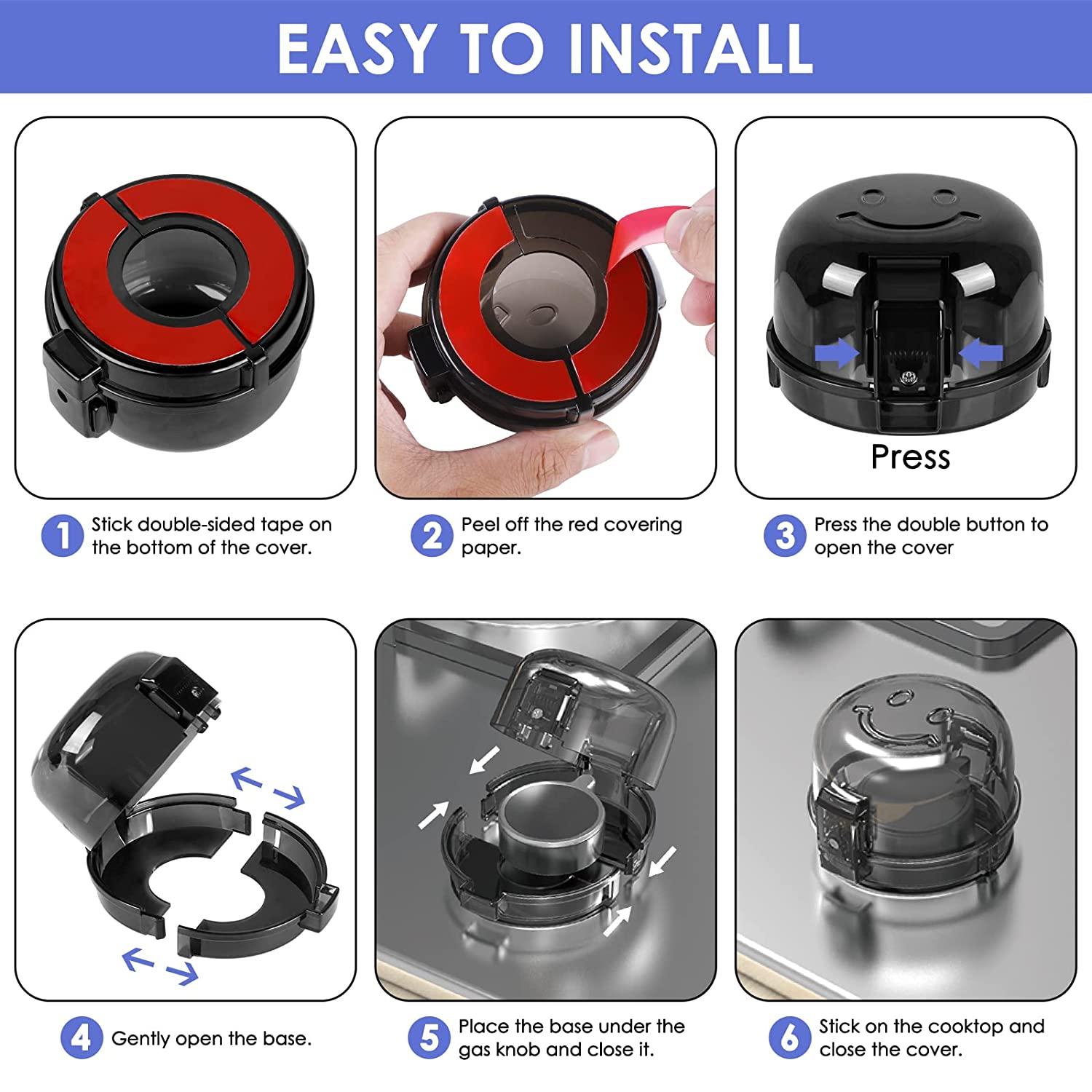 thumbnail image 2 of Stove Knob Covers For Child Safety 5 Packs Babepai Upgraded 2 of 9