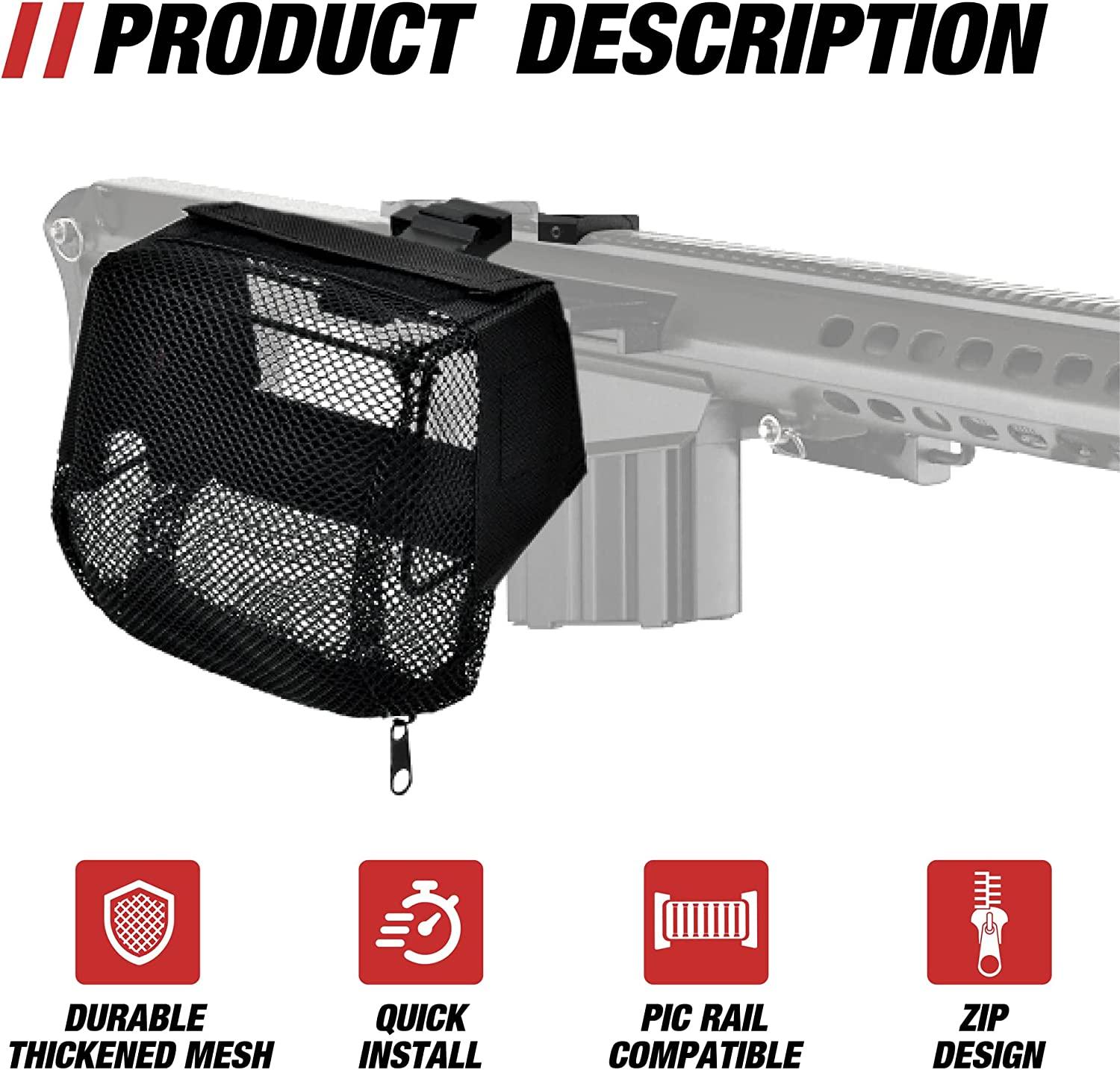 GLORYFIRE Pic Rail Brass Catcher with Heat Resistant Mesh and Zippered