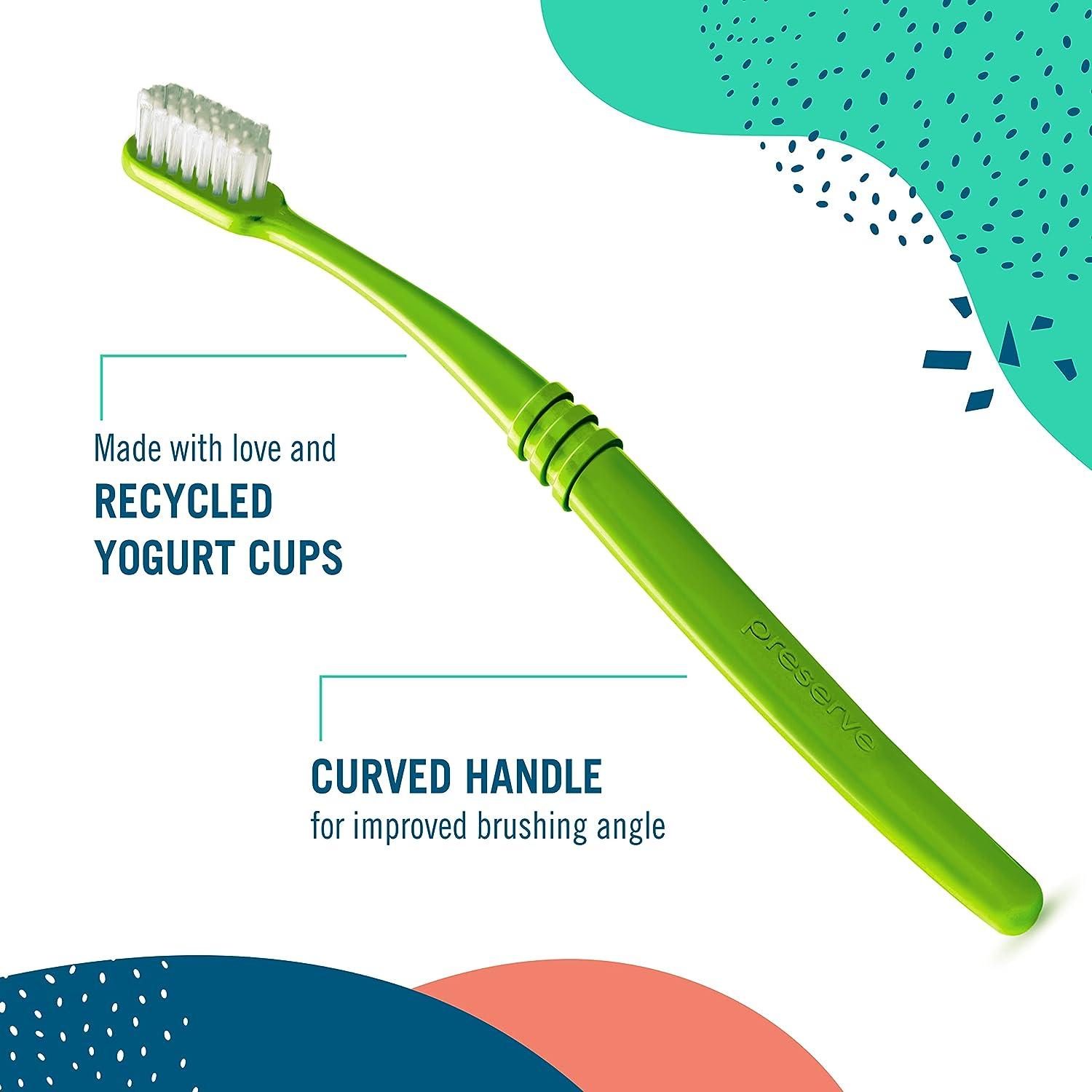 Preserve Eco Friendly Adult Toothbrushes Made in The USA from Recycled
