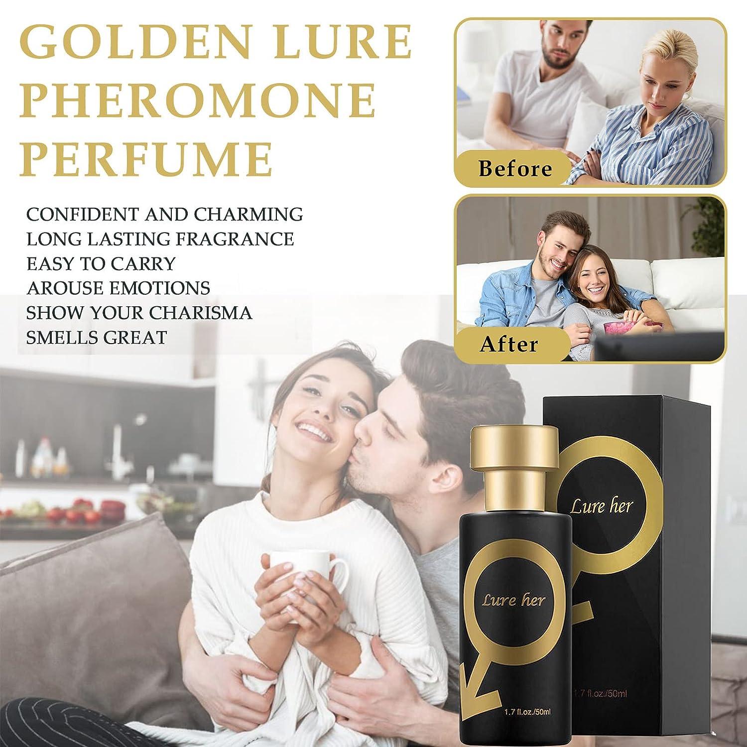 Hcomine Lure Her Perfume para hombres, Colonia de feromonas doradas para  hombres Atraer mujeres, 50 ml (Men)