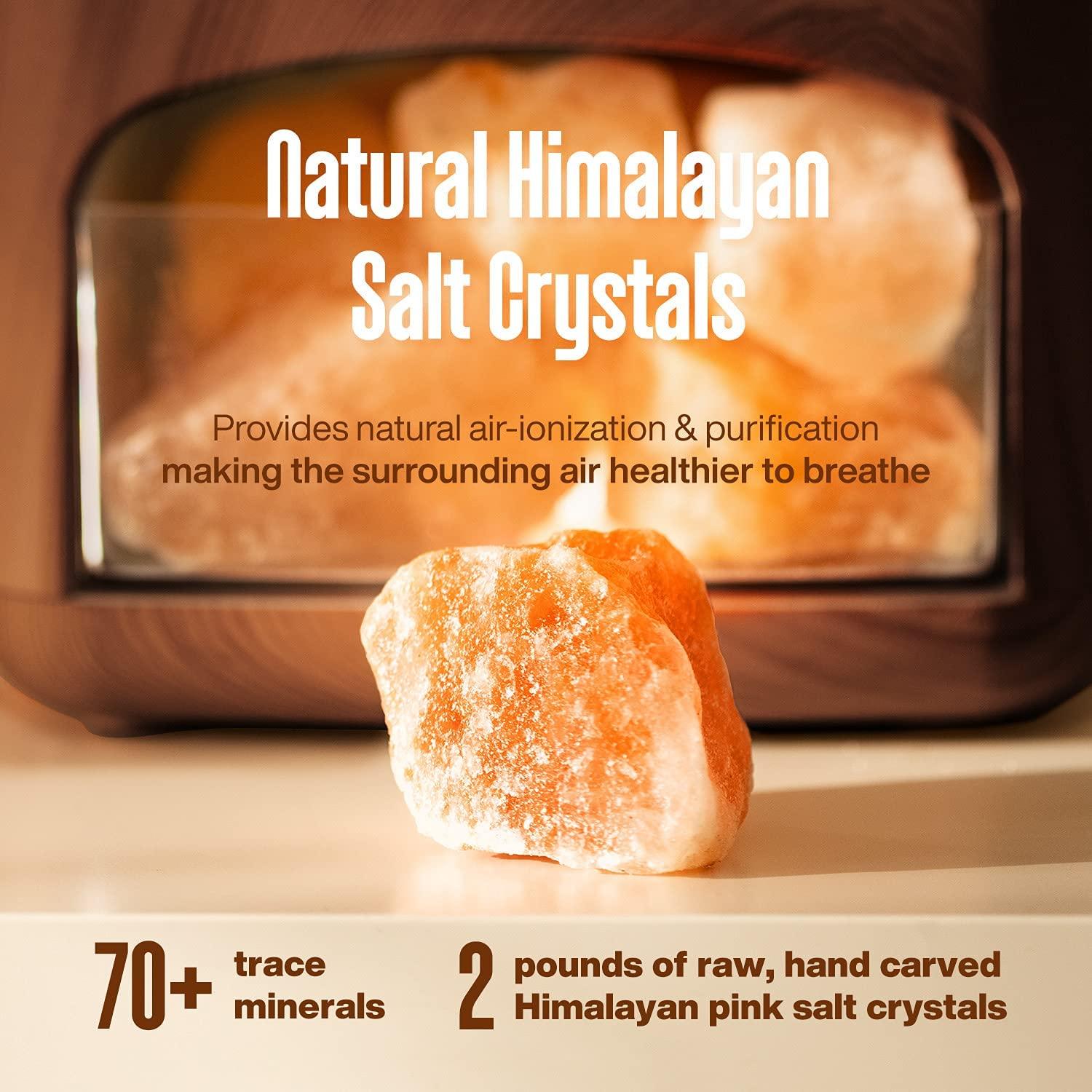 Himalayan Pink Salt Diffuser & 10 Essential Oils 2in1 Therapeutic