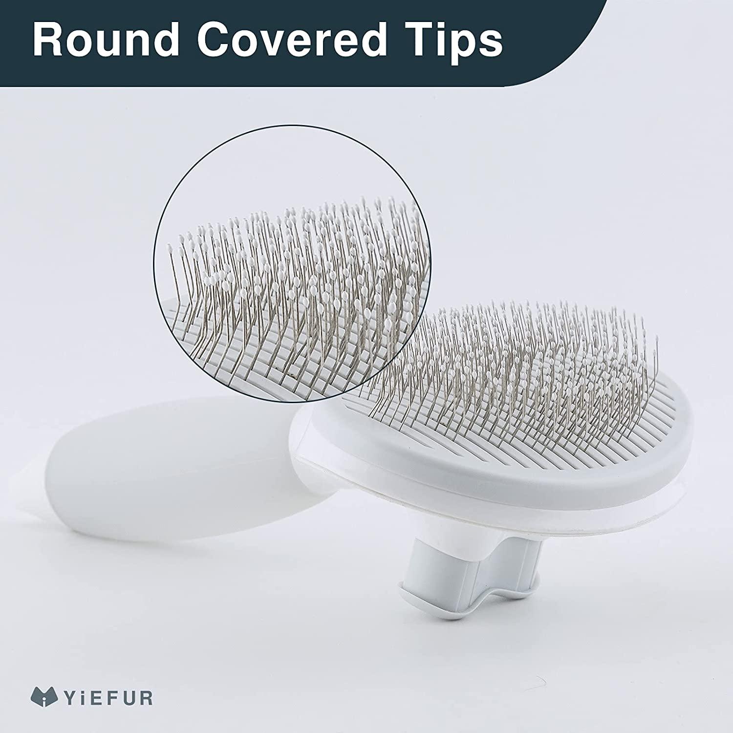 Cat Hair Brush, Soft Silicone Self Cleaning Brush for Short and Long