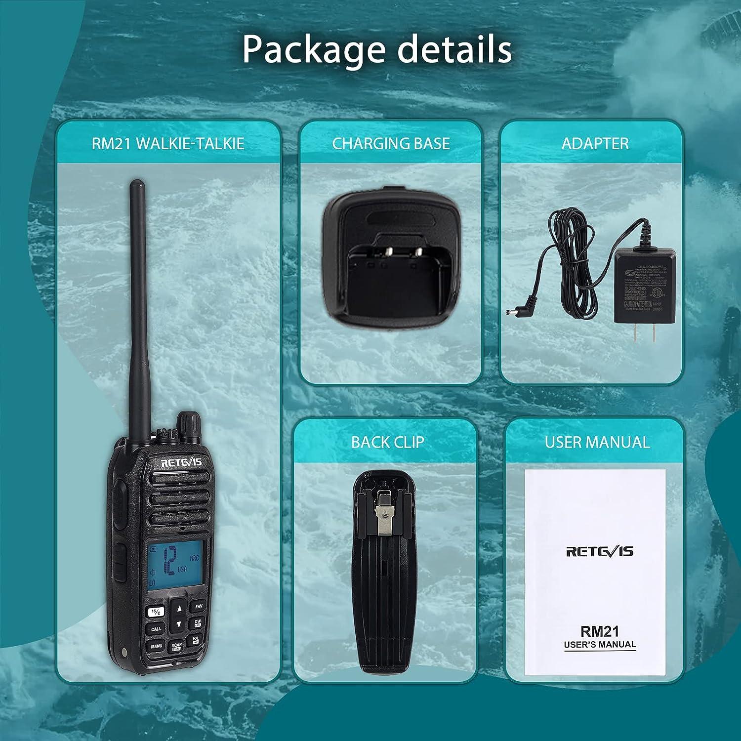 Retevis RM21 Handheld Floating Marine Radio with NOAA Weather