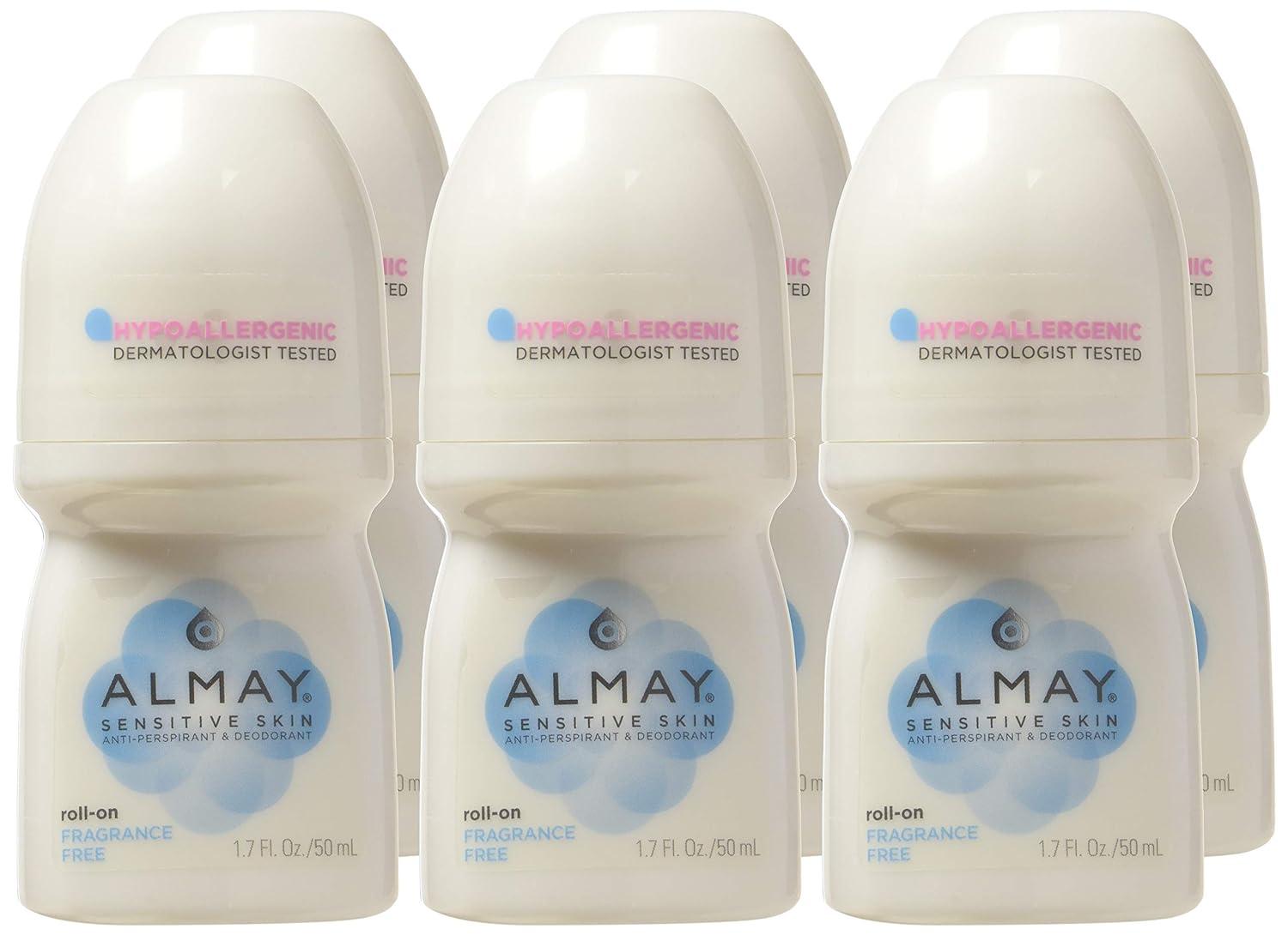 Almay AntiPerspirant & Deodorant Sensitive Skin RollOn Fragrance Free