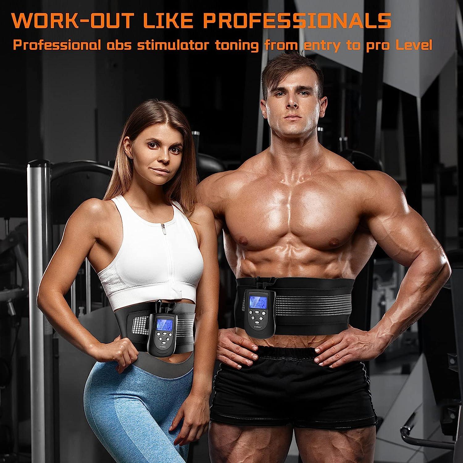 DOMAS Ab Belt Abdominal Muscle Toner- Abs Stimulator with 8 Modes