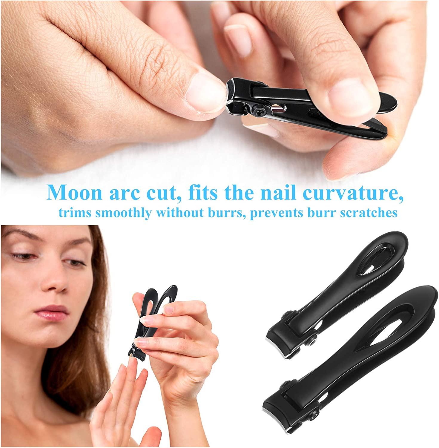 Oversized Thick Nail Clippers Wide Jaw Nail Cutter for Thick Toenails and  Fingernails, Nail Clippers Stainless Steel Toenail Fingernail Clipper