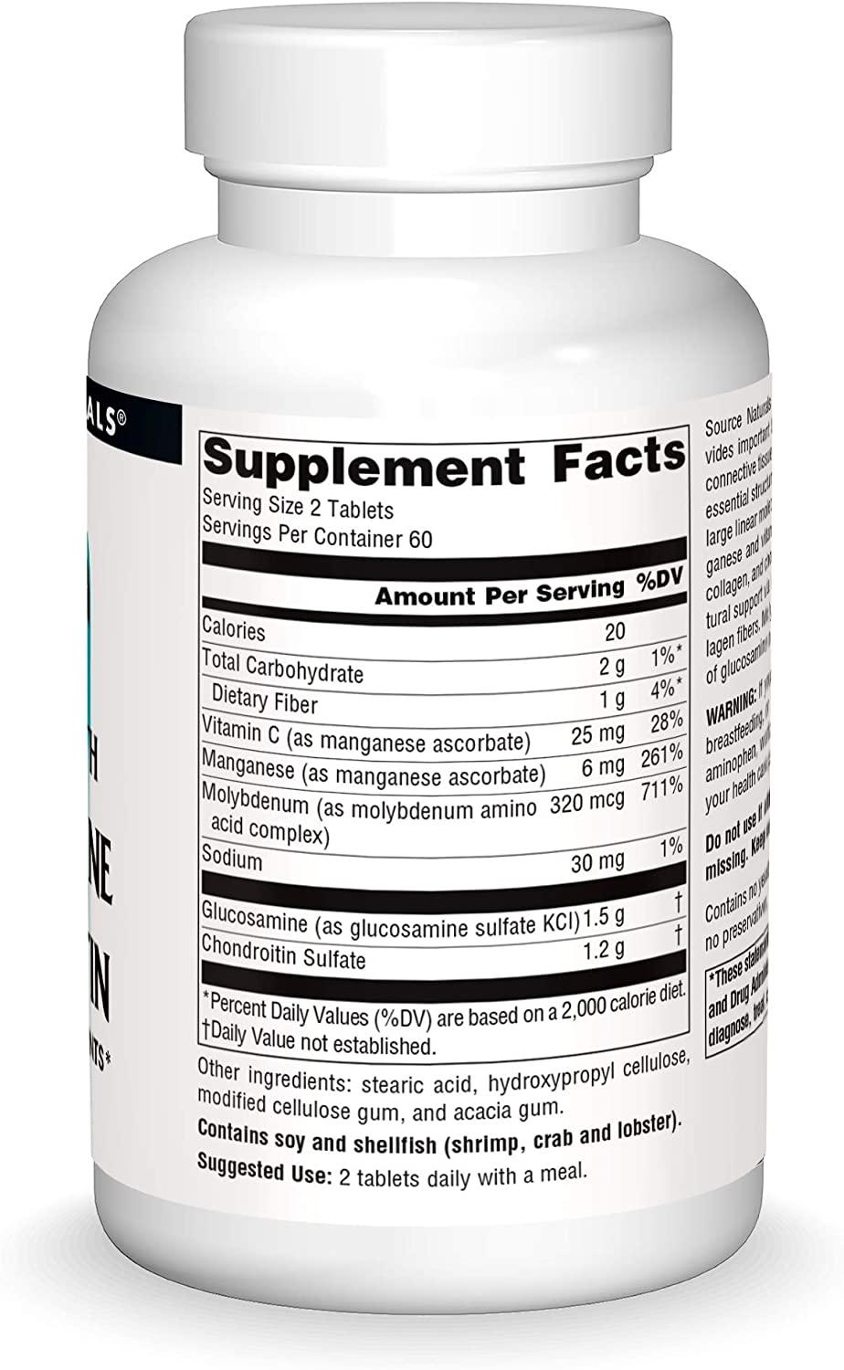 Source Naturals Glucosamine Chondroitin Extra Strength 120 Tablets