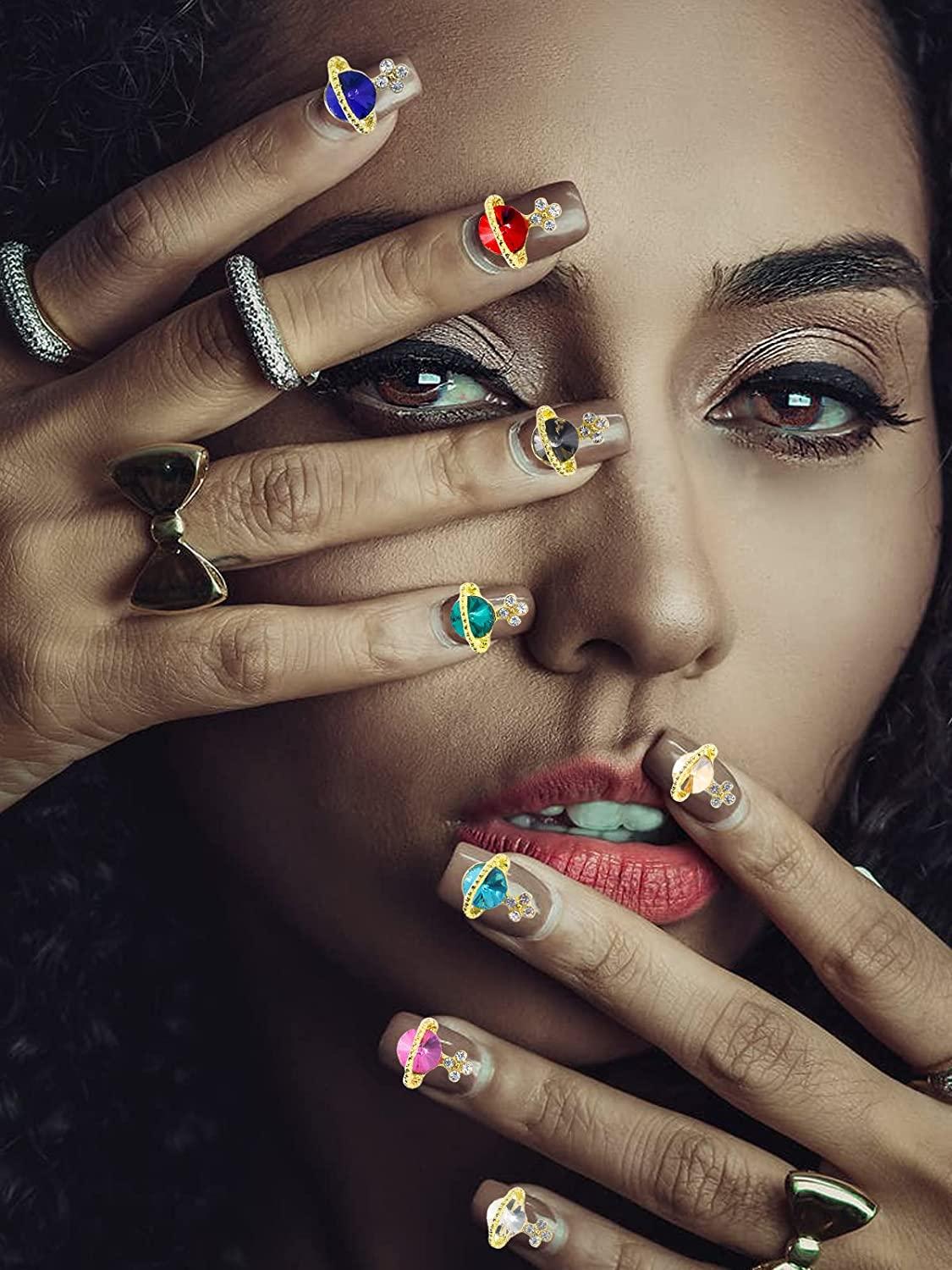 10 Pcs 3D Nails Art Rhinestones Luxury Shiny Nail Diamonds