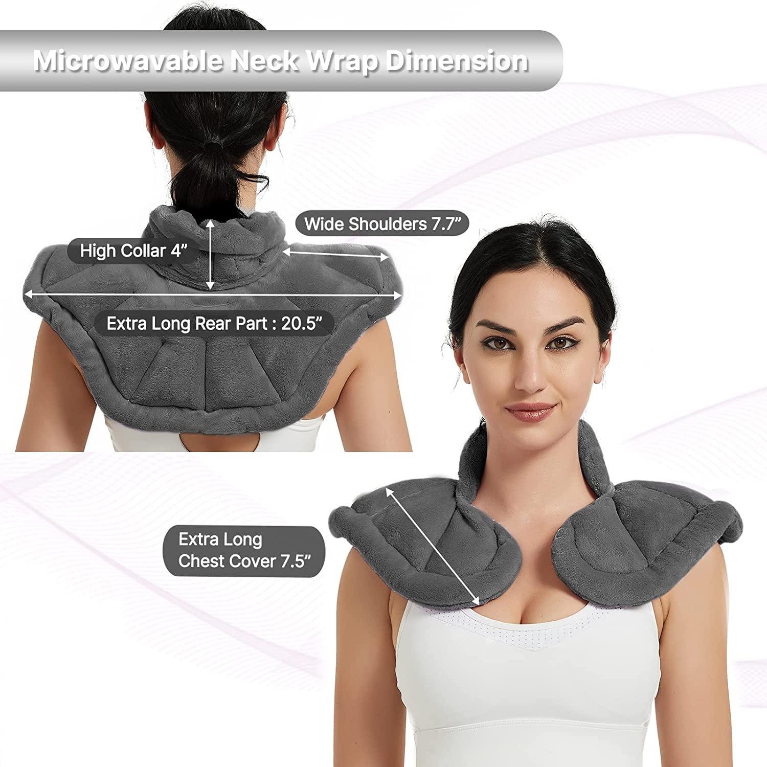 Microwavable Heating Pad for Neck and Shoulders, Extra Large Weighted