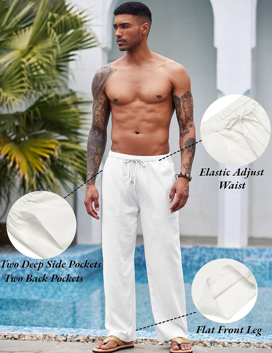 White Resort Wear Pants | D&K SUIT DISCOUNTERS