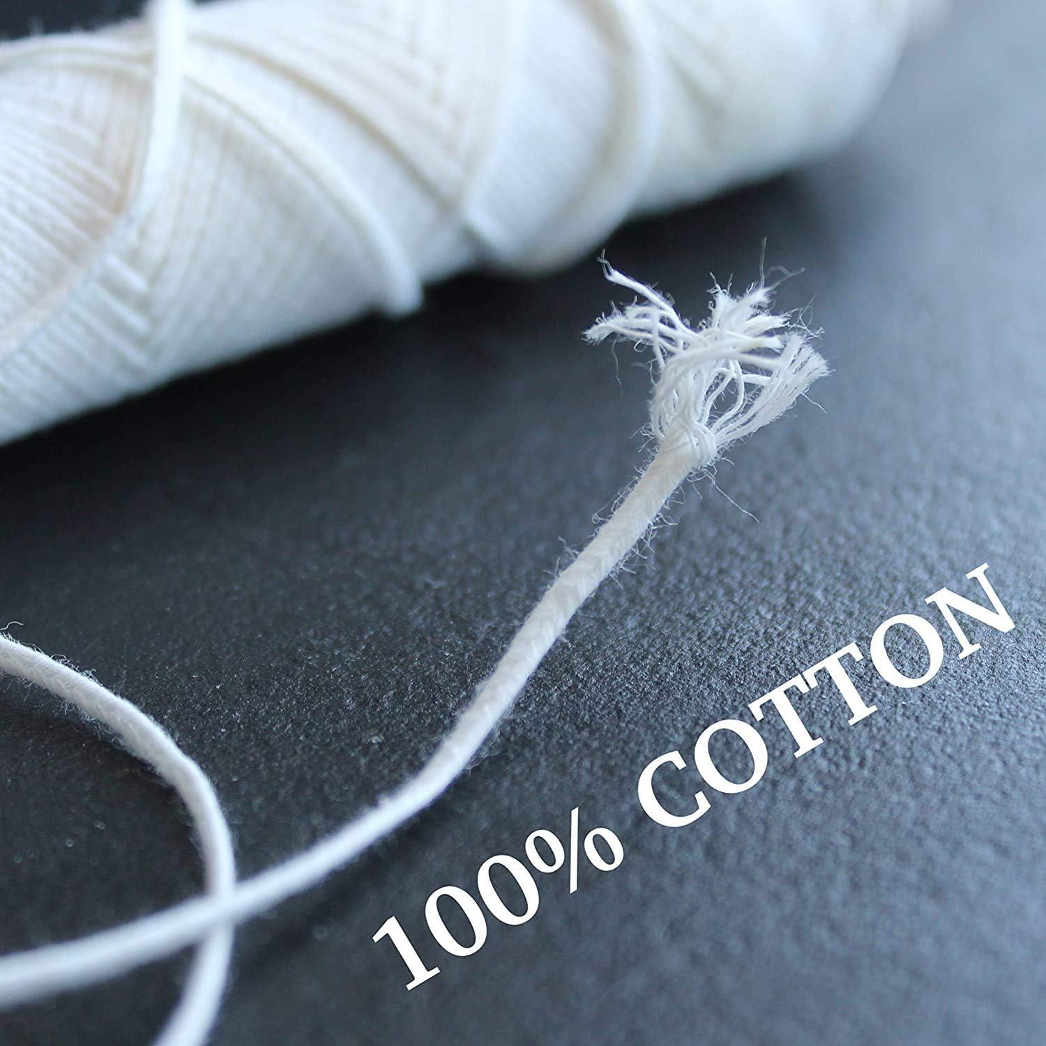 Cotton Candle Wick Wix Spool 200 ft Braided Candle Thread Wick Roll 35