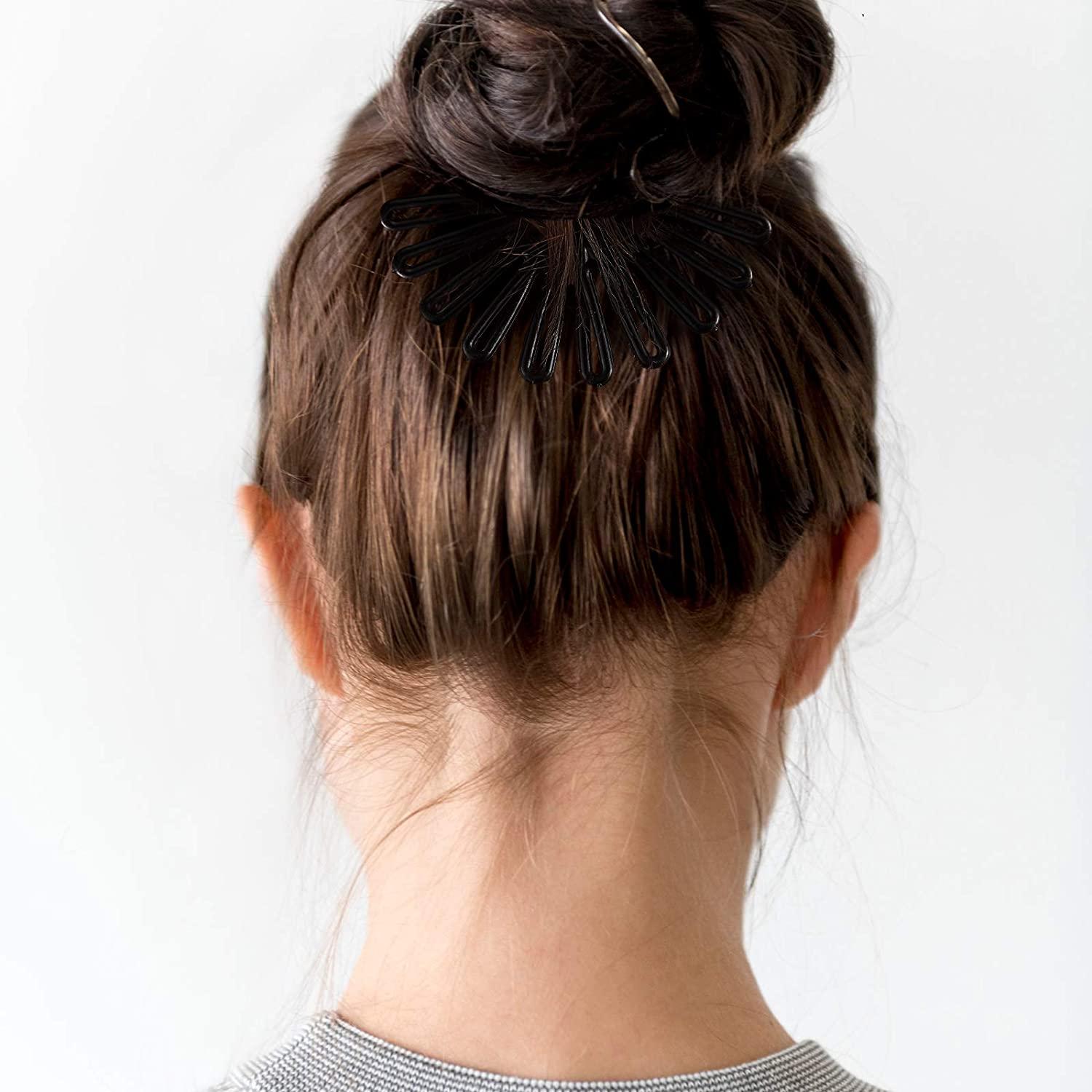 Blonde Fun Messy Bun w/Short Straight Hair w/Bendable Wires Claw clip -  www.BuySpecial.Gifts