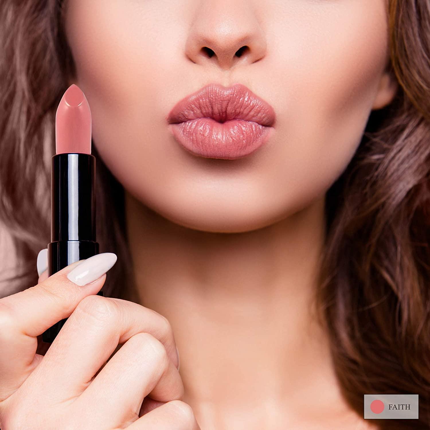 All Natural Semi Matte Lipstick Moisturizing, Non Toxic, Highly