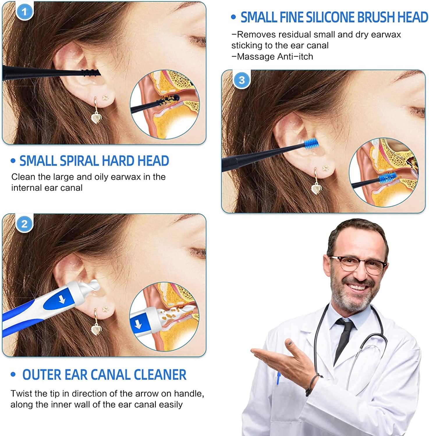 Q Grips Earwax Remover 2 in 1 Safe Ear Wax Removal Tool, Spiral Ear