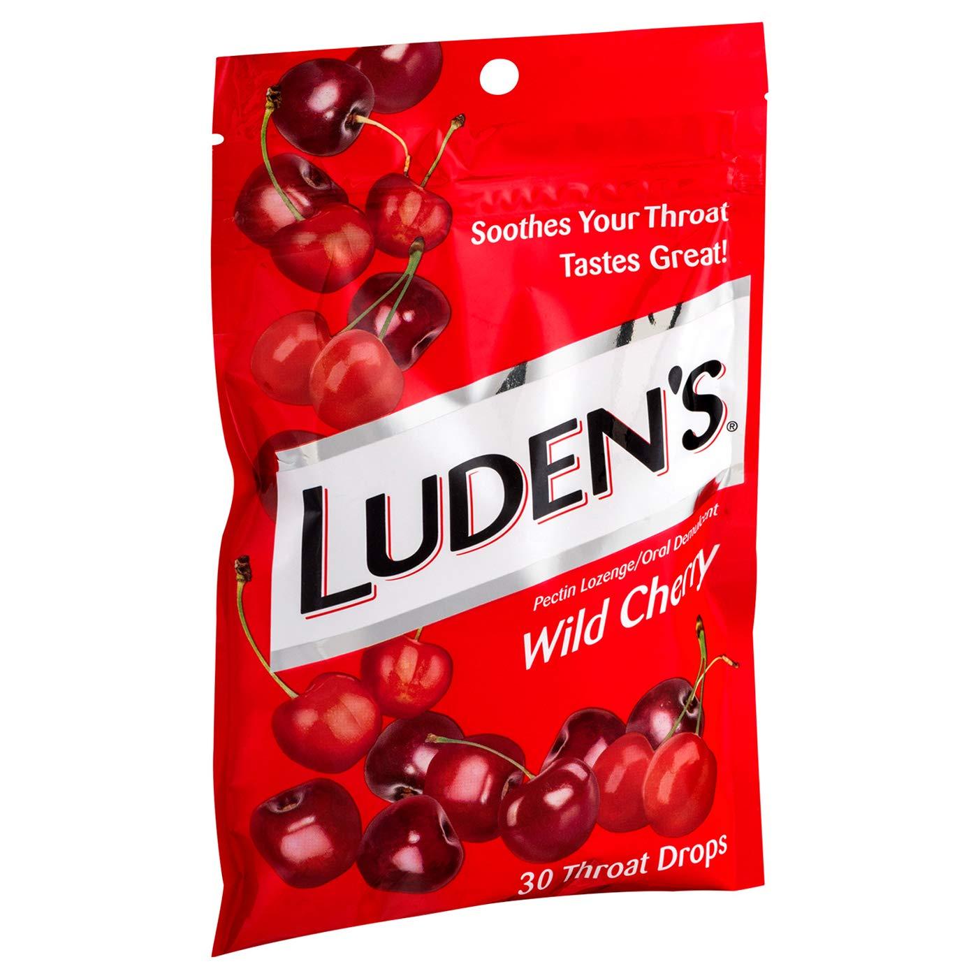 Luden's Wild Cherry Cough Throat Drops Pectin Lozenge/Oral Demulcent