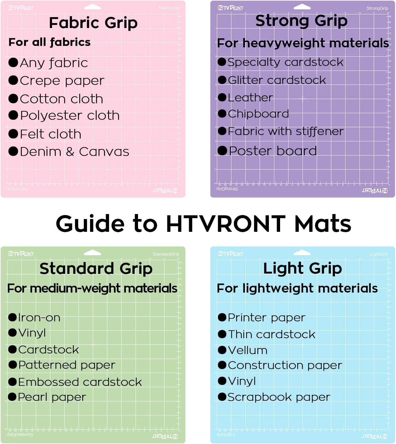 HTVRONT Cutting Mat for Cricut Explore Air/Maker 12x12 Standard/Mixed  Adhesive