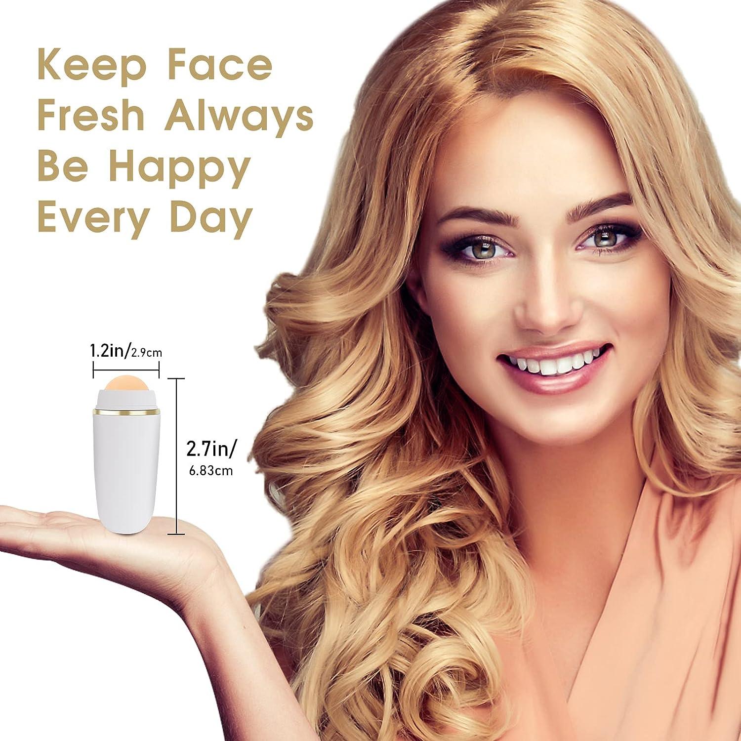 Oil Control On The Go, Oil Absorbing Volcanic Roller with Two