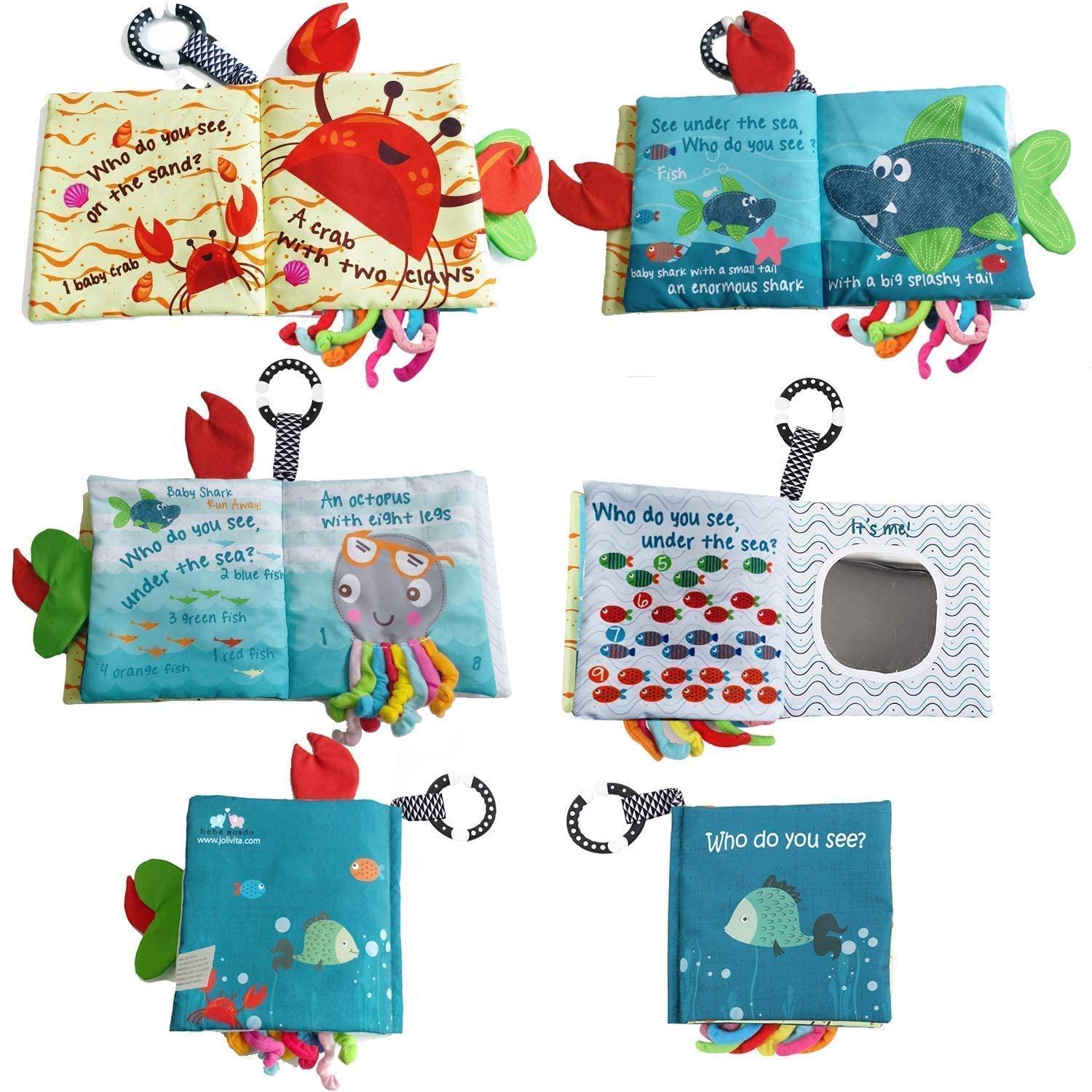 Libro Attivit&agrave; Soft Per Neonati - Anelli Da Dentizione, Attachment Per Culla, Foresta