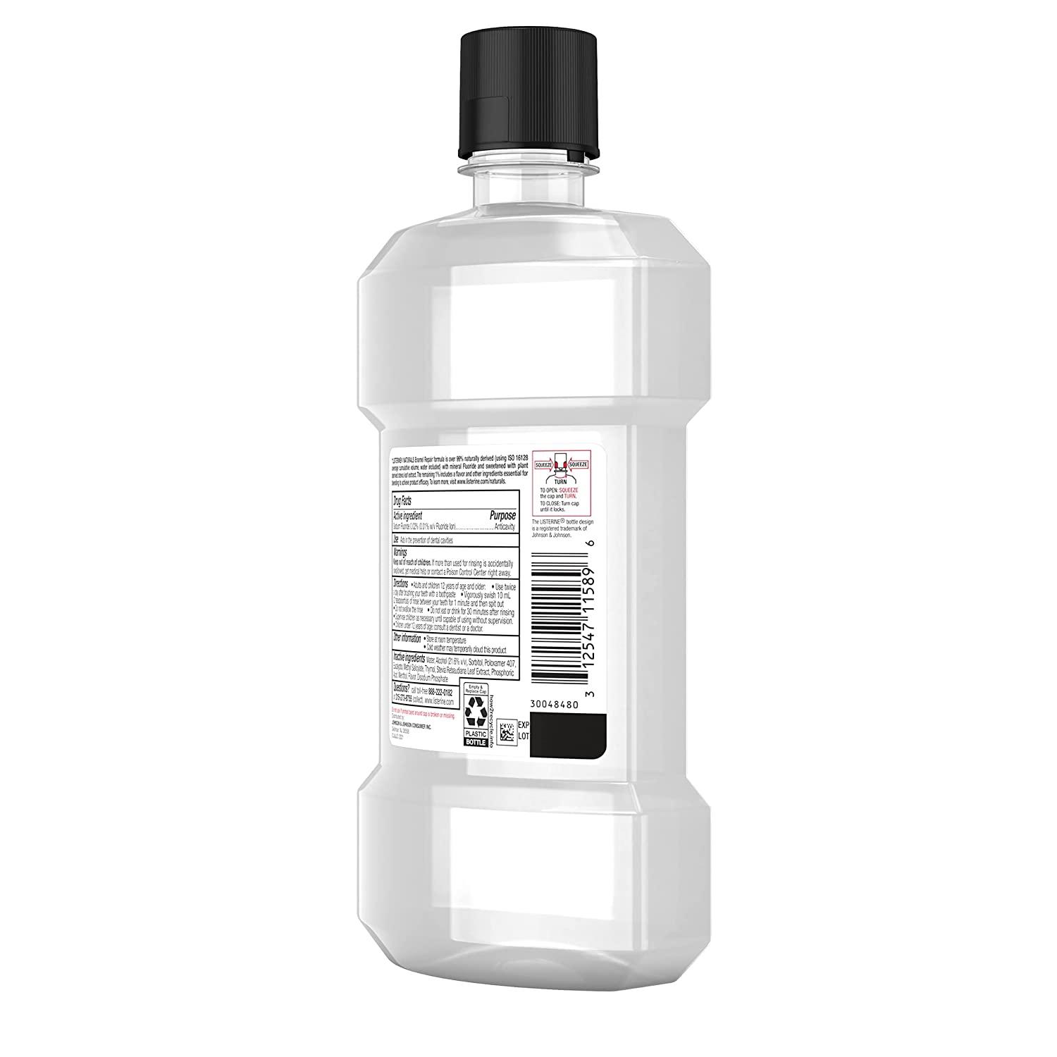 Listerine Naturals Enamel Repair Mouthwash Herbal Mint, 500 mL