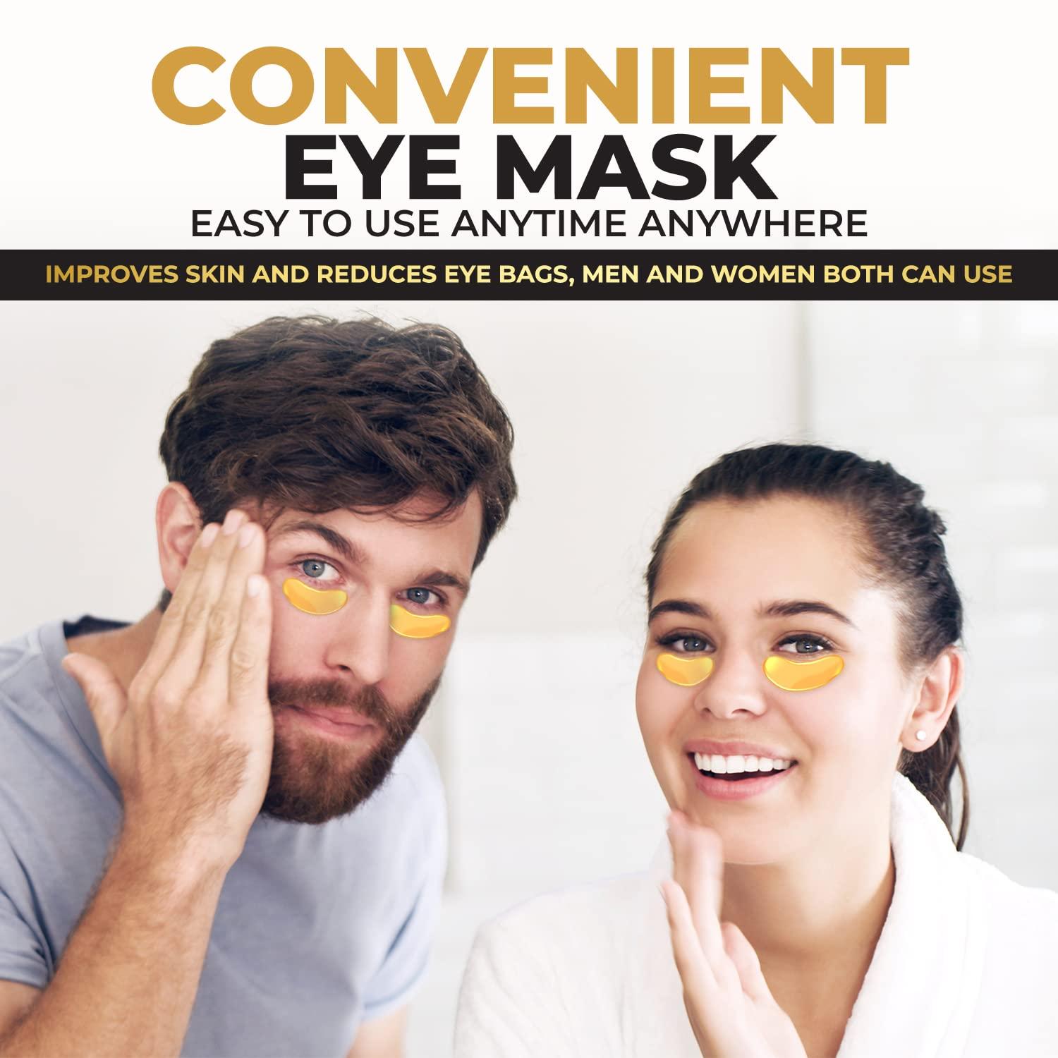 24k Gold Eye Mask Under Eye Patches 20 Pairs of Dark Circle Eye Bags